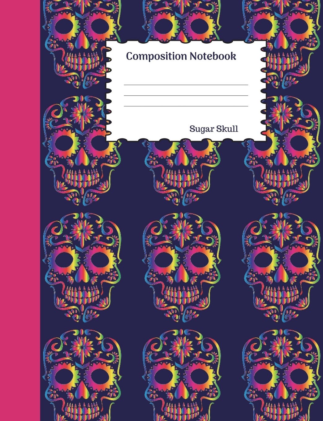 Sugar Skull Composition Notebook: Dia de los Muertos Graph Paper Book to write in for school, take notes, for kids, students, te,Used