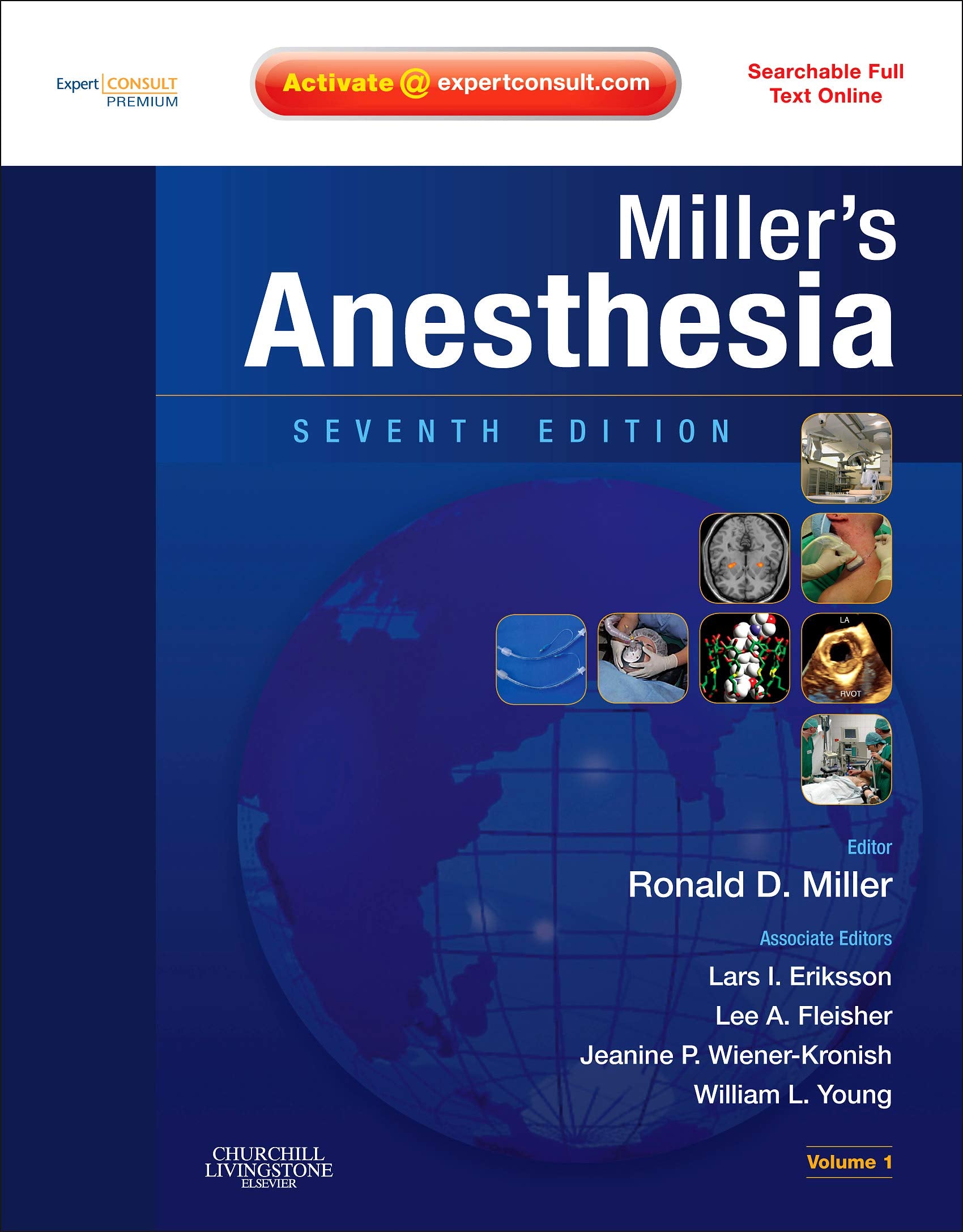 Miller's Anesthesia: Expert Consult Premium Edition  Enhanced Online Features and Print, 2Volume Set,Used