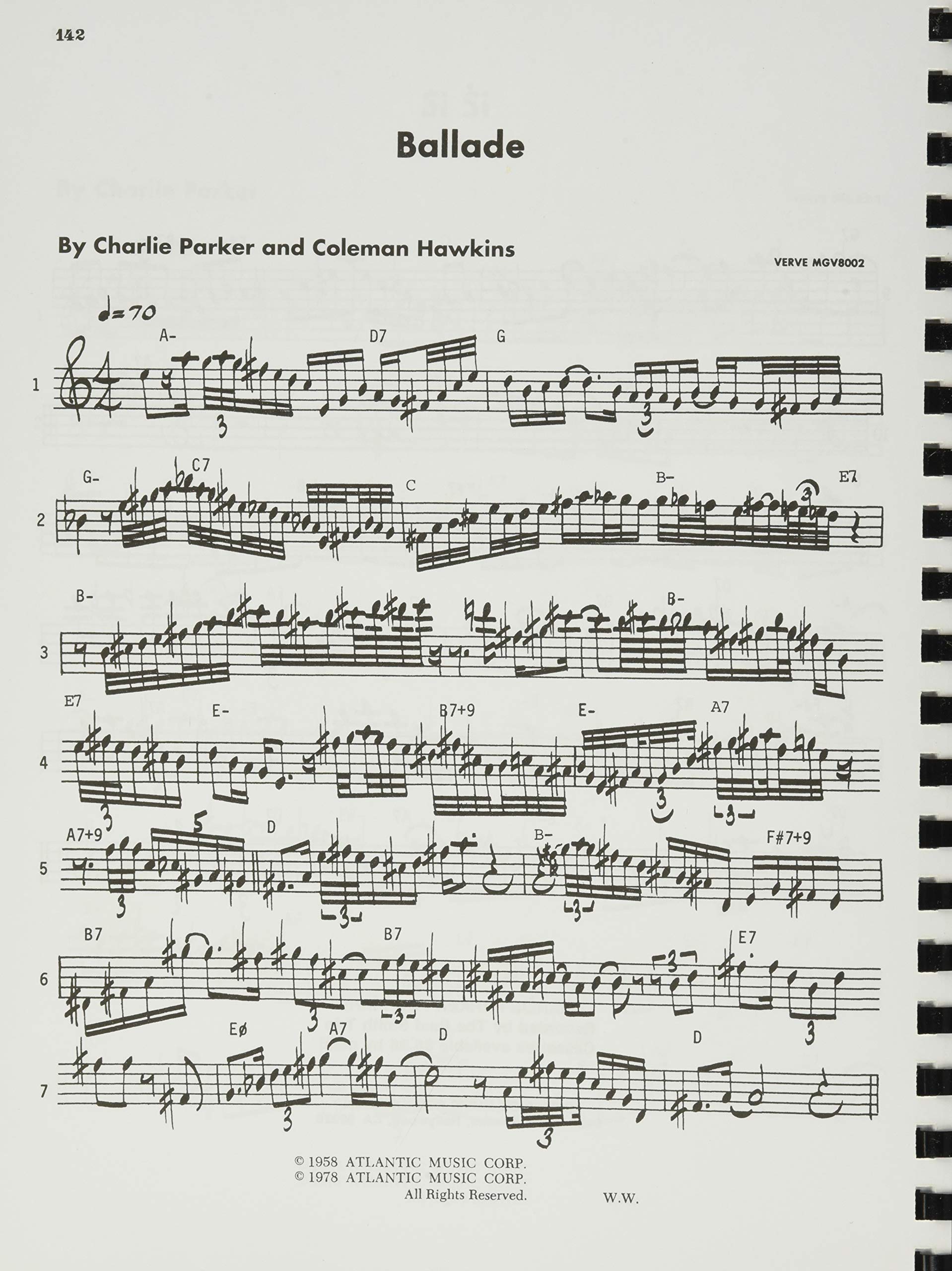 Charlie Parker Omnibook: For Eflat Instruments by Parker, Charlie (2009) Plastic Comb,Used