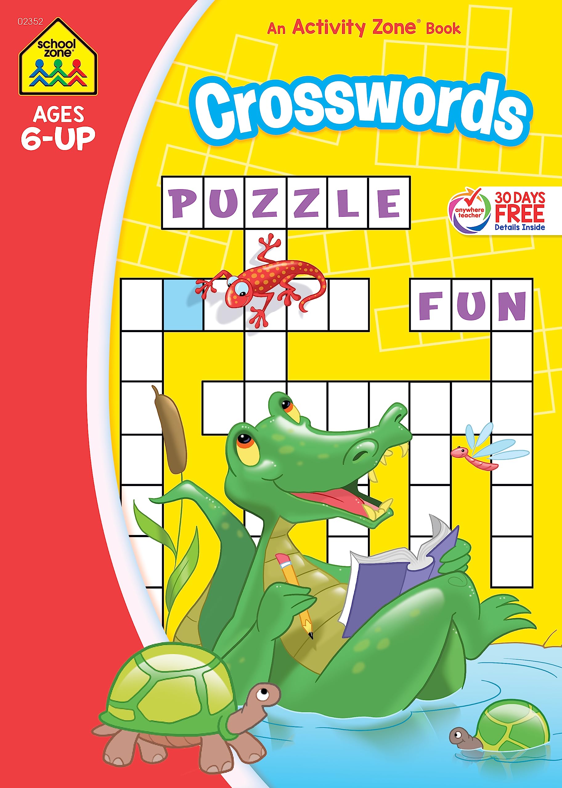 School Zone Crosswords Workbook 64 Pages, Ages 6+, Word Puzzles, Vocabulary, Spelling, And More (School Zone Activity Zone W,Used