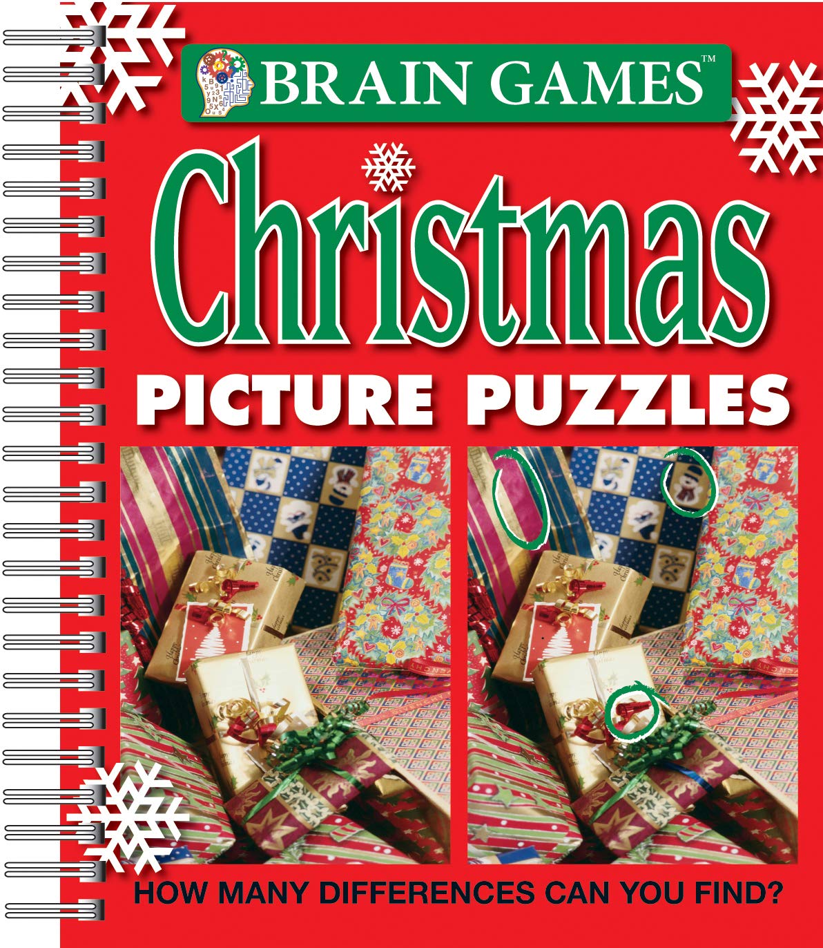 Brain Games Picture Puzzles: Christmas: How Many Differences Can You Find?,Used