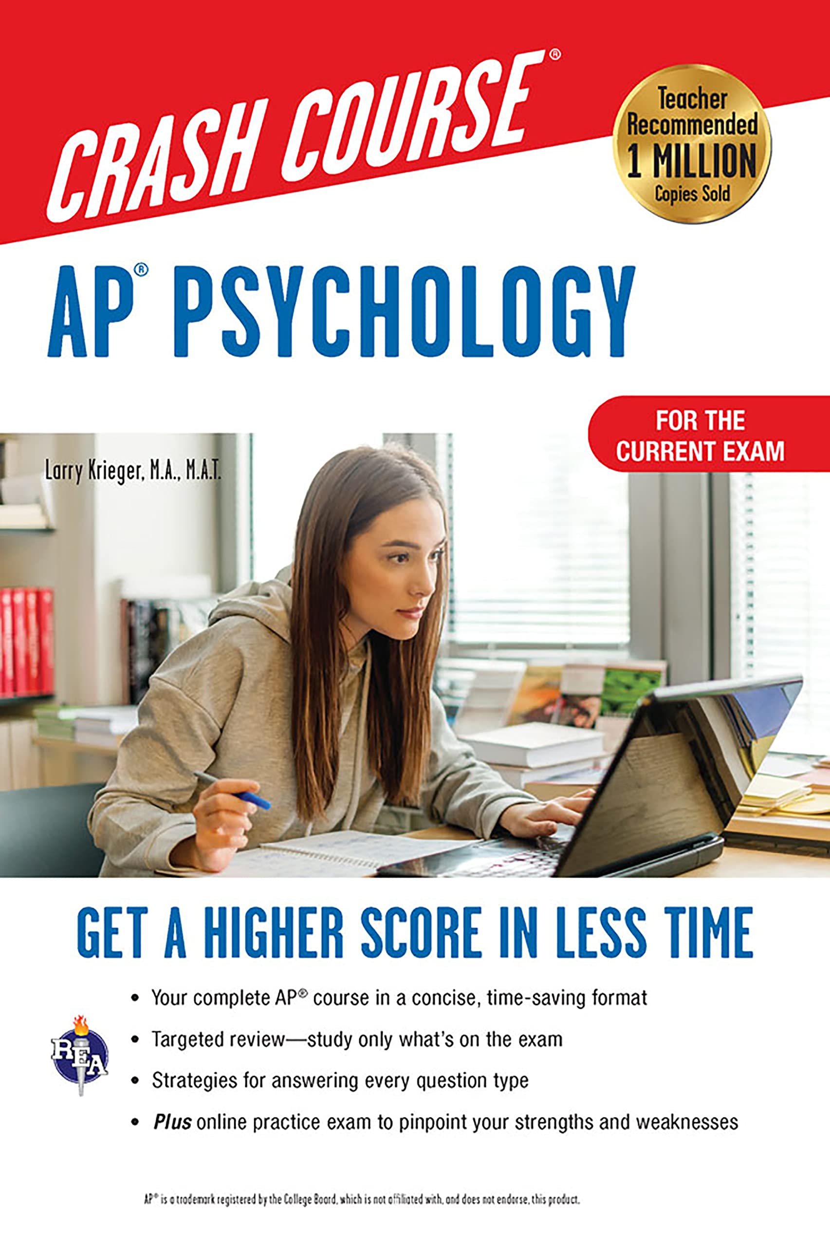 Ap Psychology Crash Course, Book + Online: Get A Higher Score In Less Time (Advanced Placement (Ap) Crash Course),Used