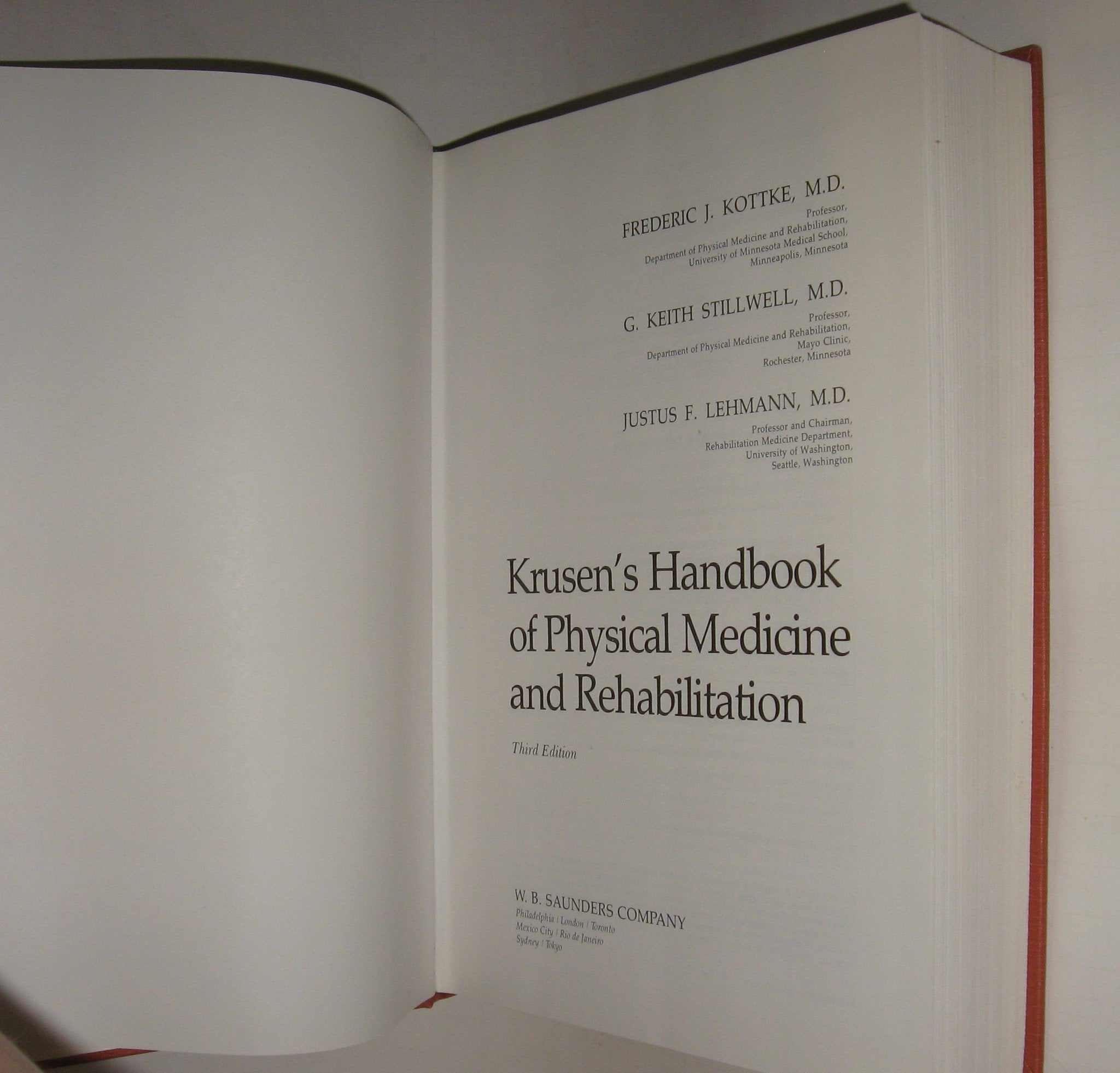Krusen'S Handbook Of Physical Medicine And Rehabilitation,New