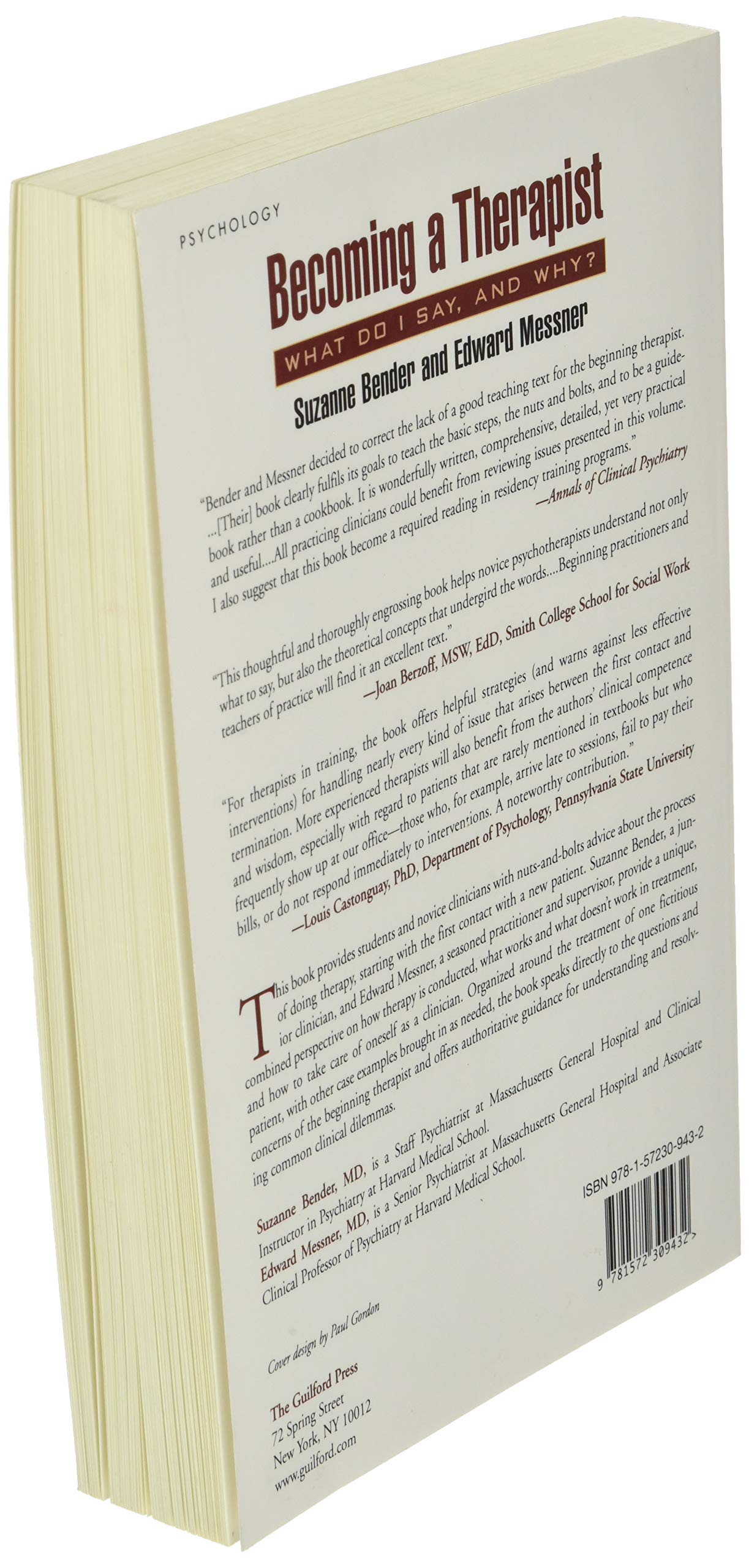 Becoming a Therapist: What Do I Say, and Why?,New