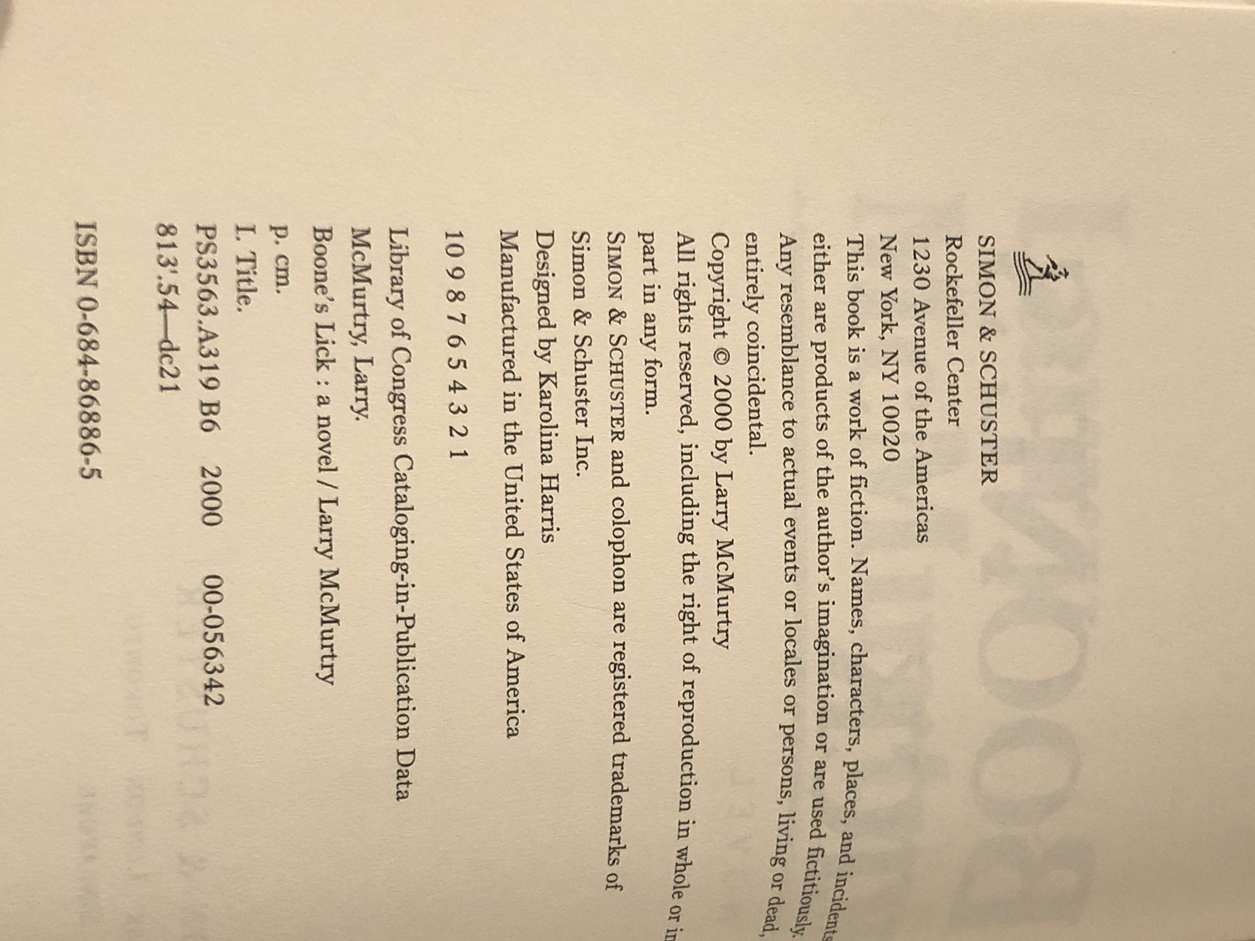Boone's Lick,Used