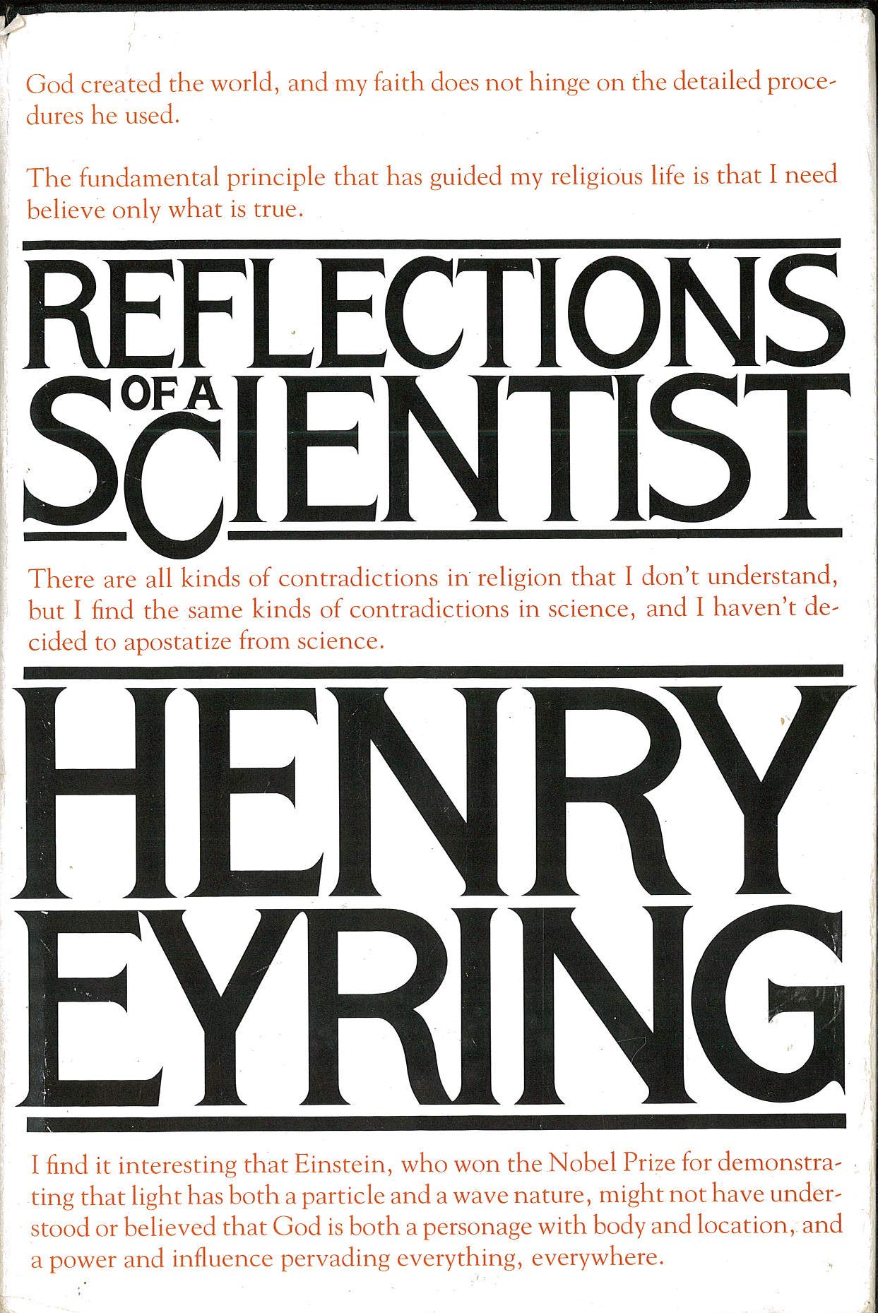 Reflections of a scientist,New