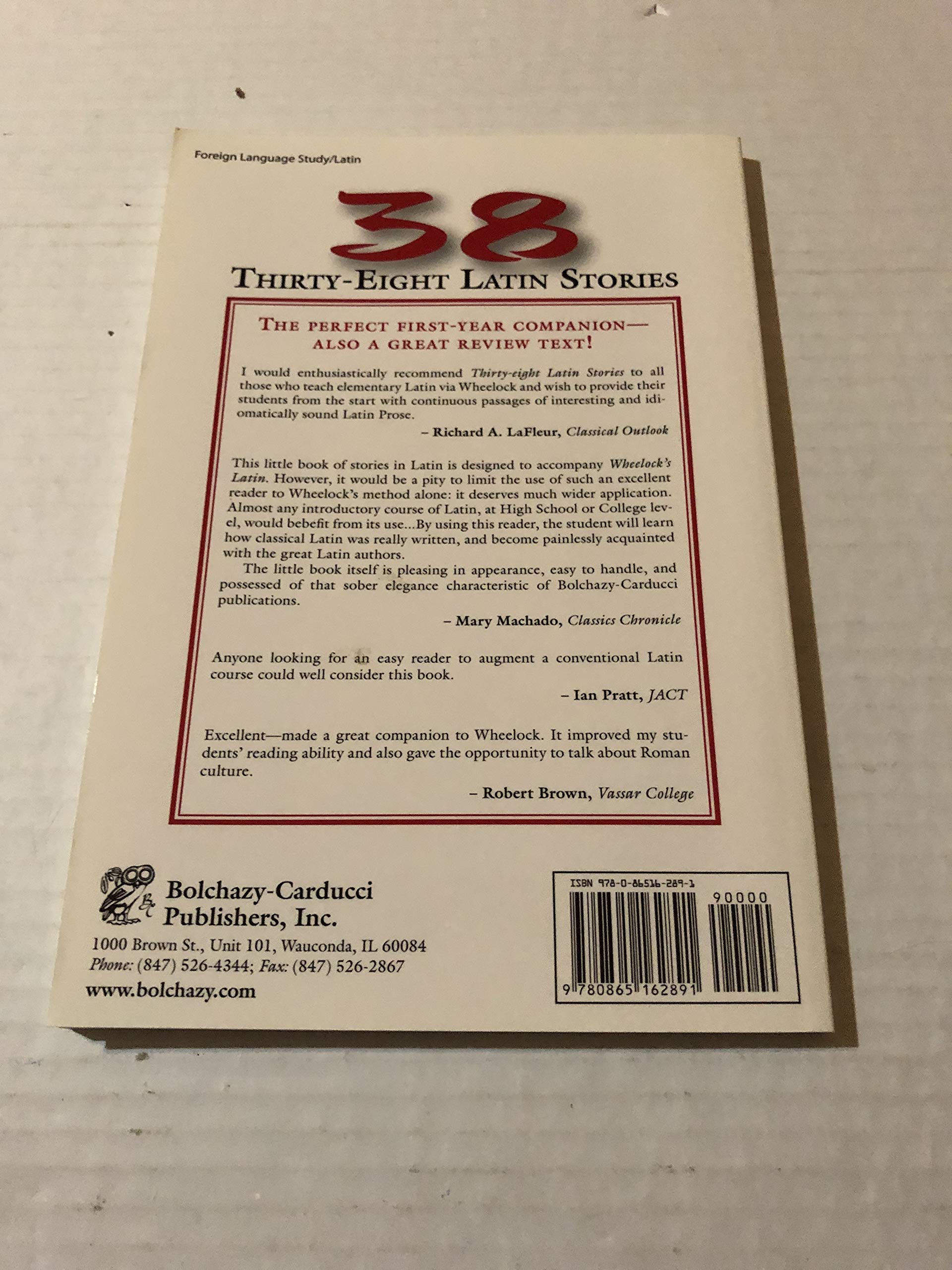 ThirtyEight Latin Stories Designed to Accompany Wheelock's Latin (Latin Edition),Used