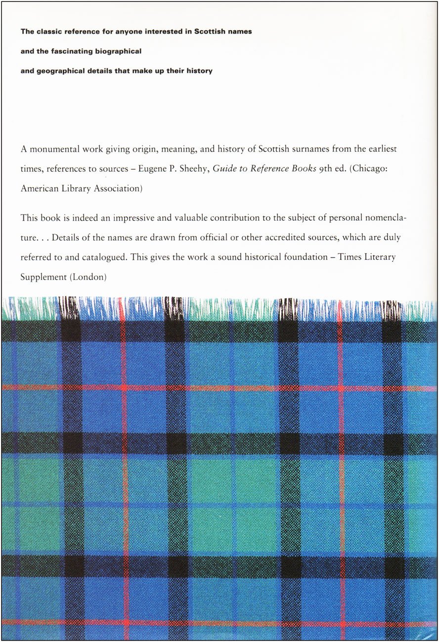 Surnames of Scotland : Their Origin, Meaning and History,Used