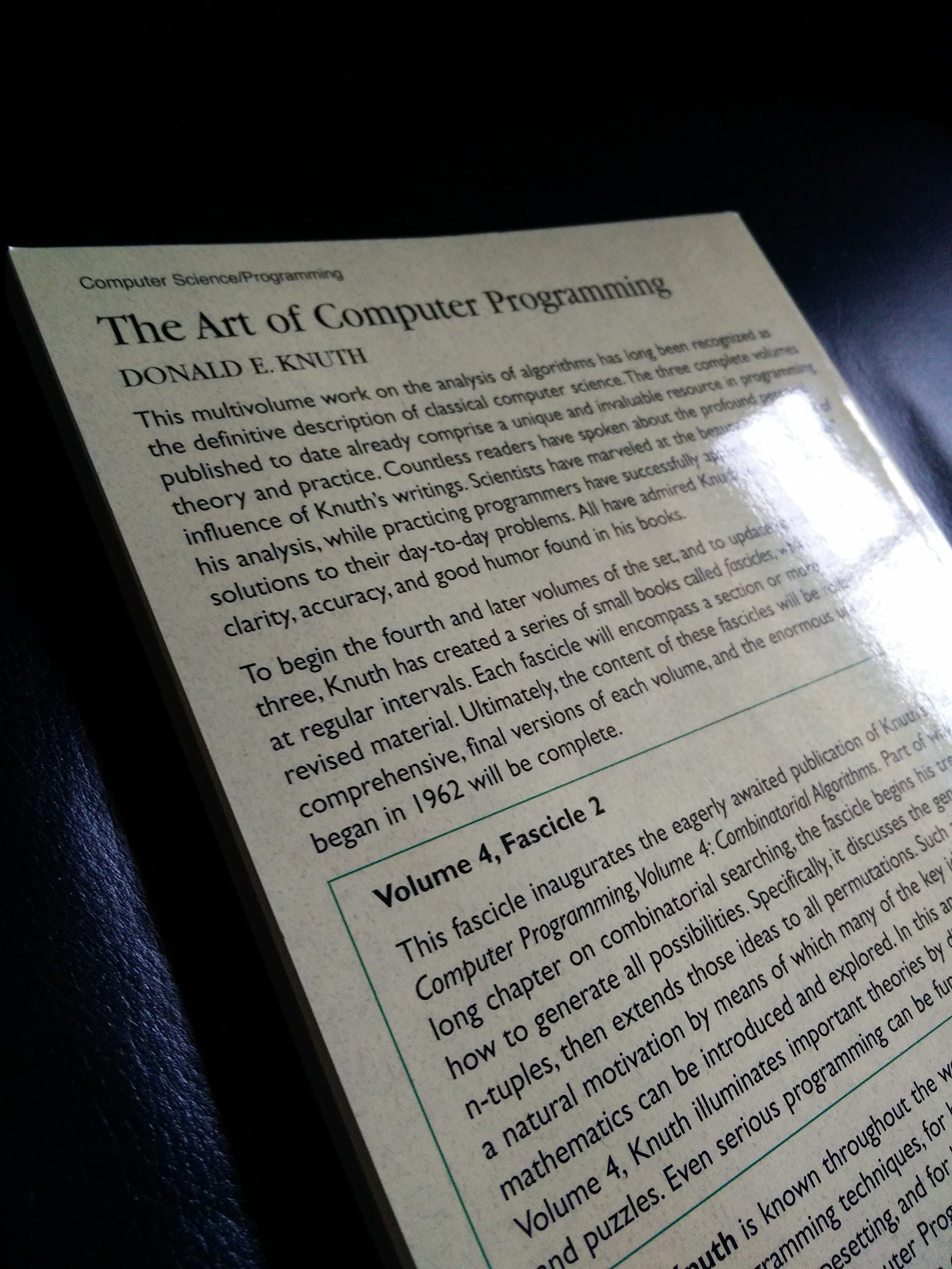 The Art of Computer Programming, Volume 4, Fascicle 2: Generating All Tuples and Permutations,New