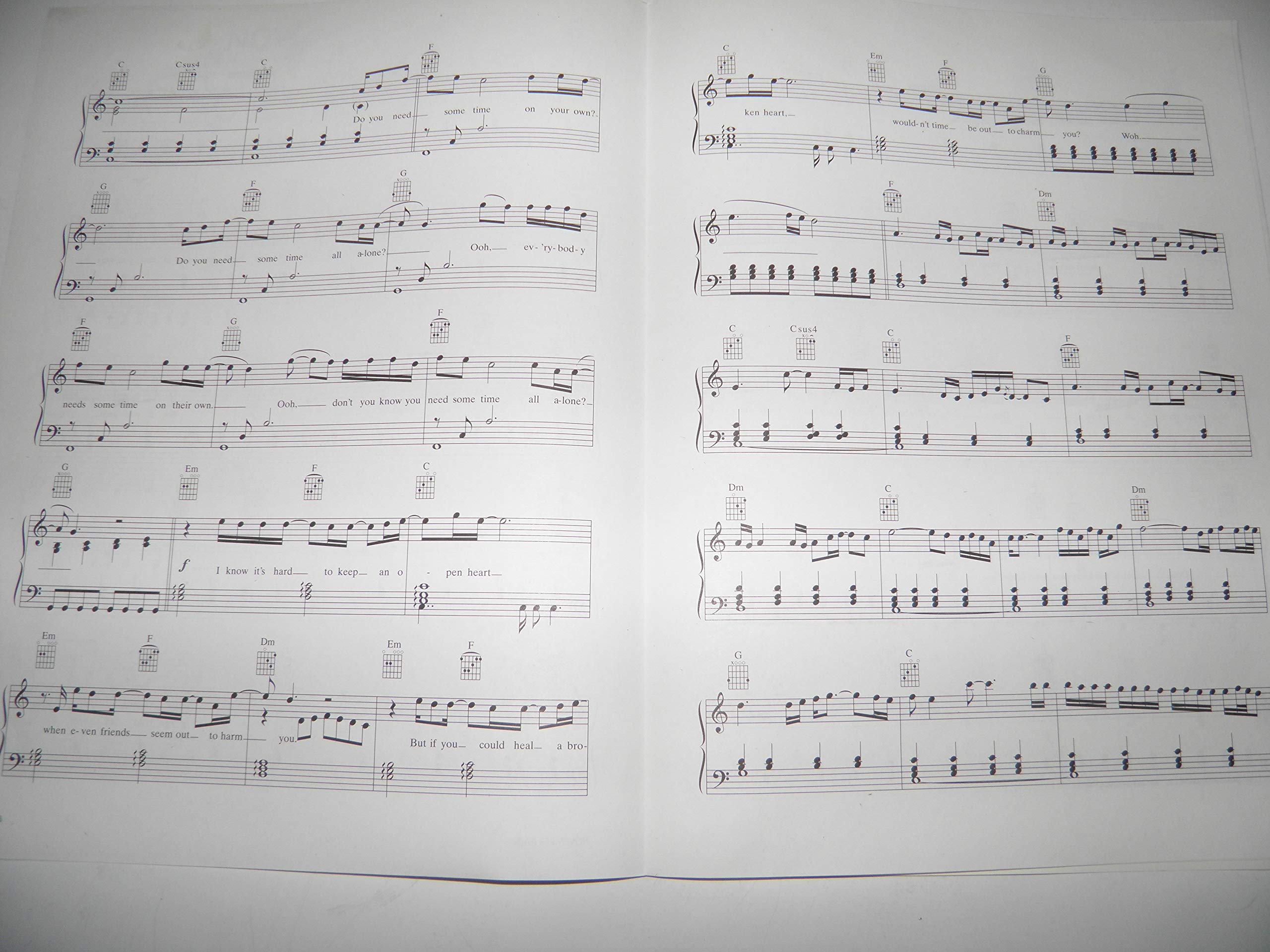 November Rain (Sheet Music Book And Words)-new