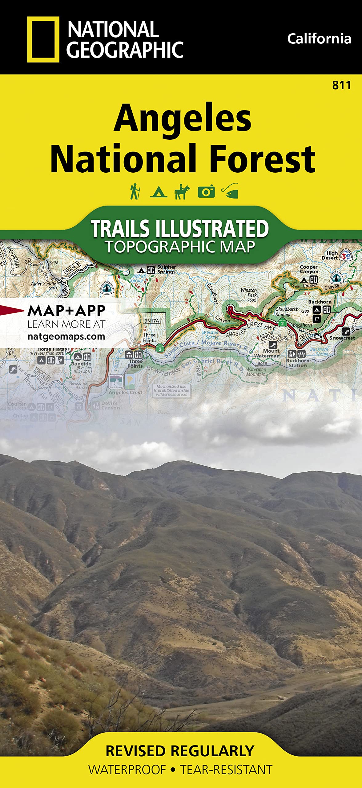 Angeles National Forest Map (National Geographic Trails Illustrated Map, 811),Used