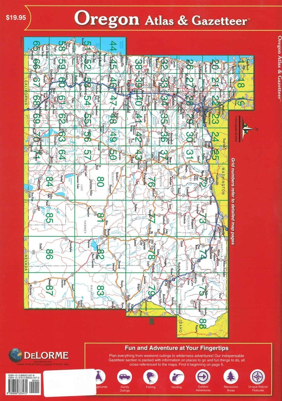 Oregon Atlas & Gazetteer (Delorme Atlas & Gazetteer),Used