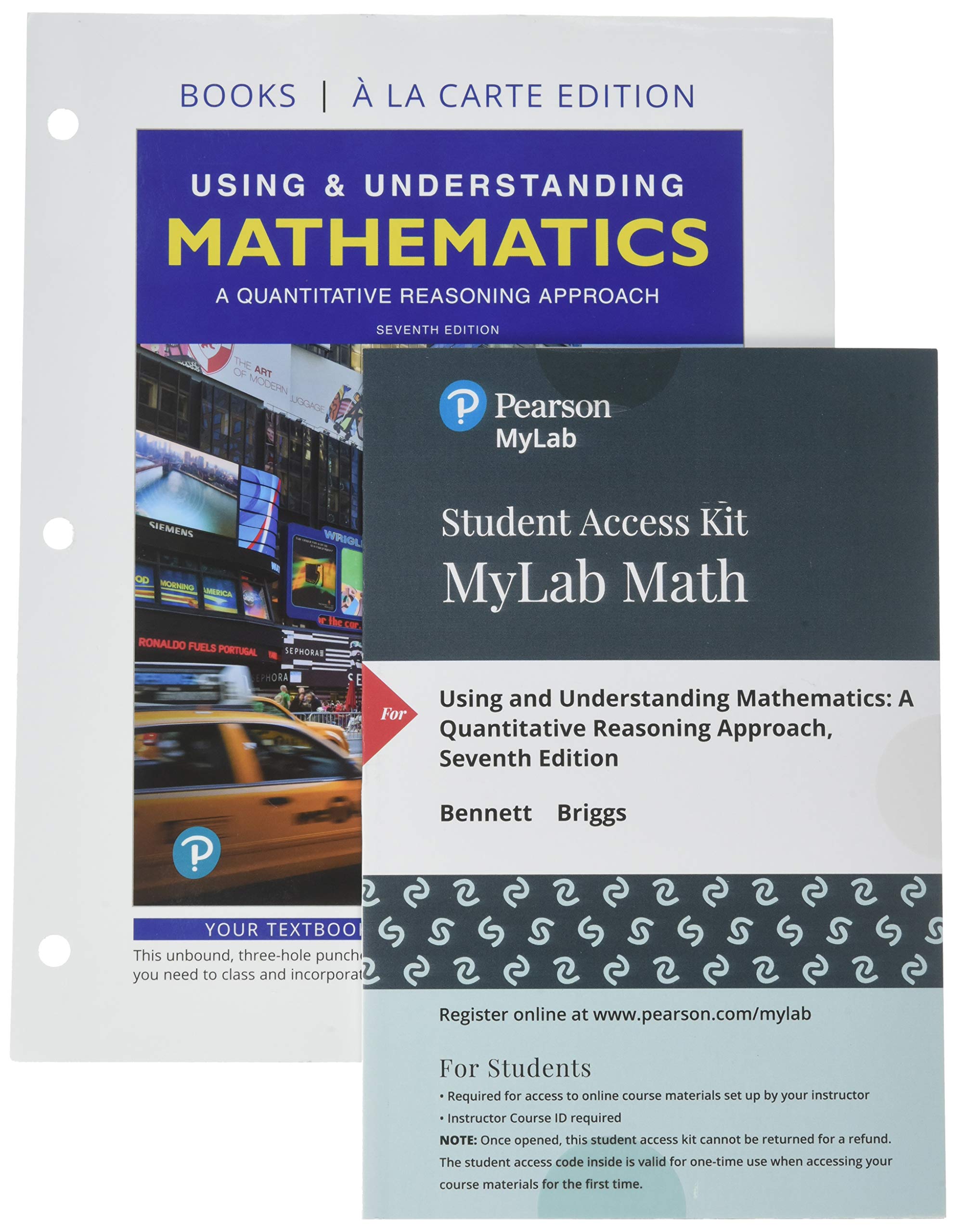 Using & Understanding Mathematics: A Quantitative Reasoning Approach, LooseLeaf Edition Plus MyLab Math 24 Month Access Card,Used