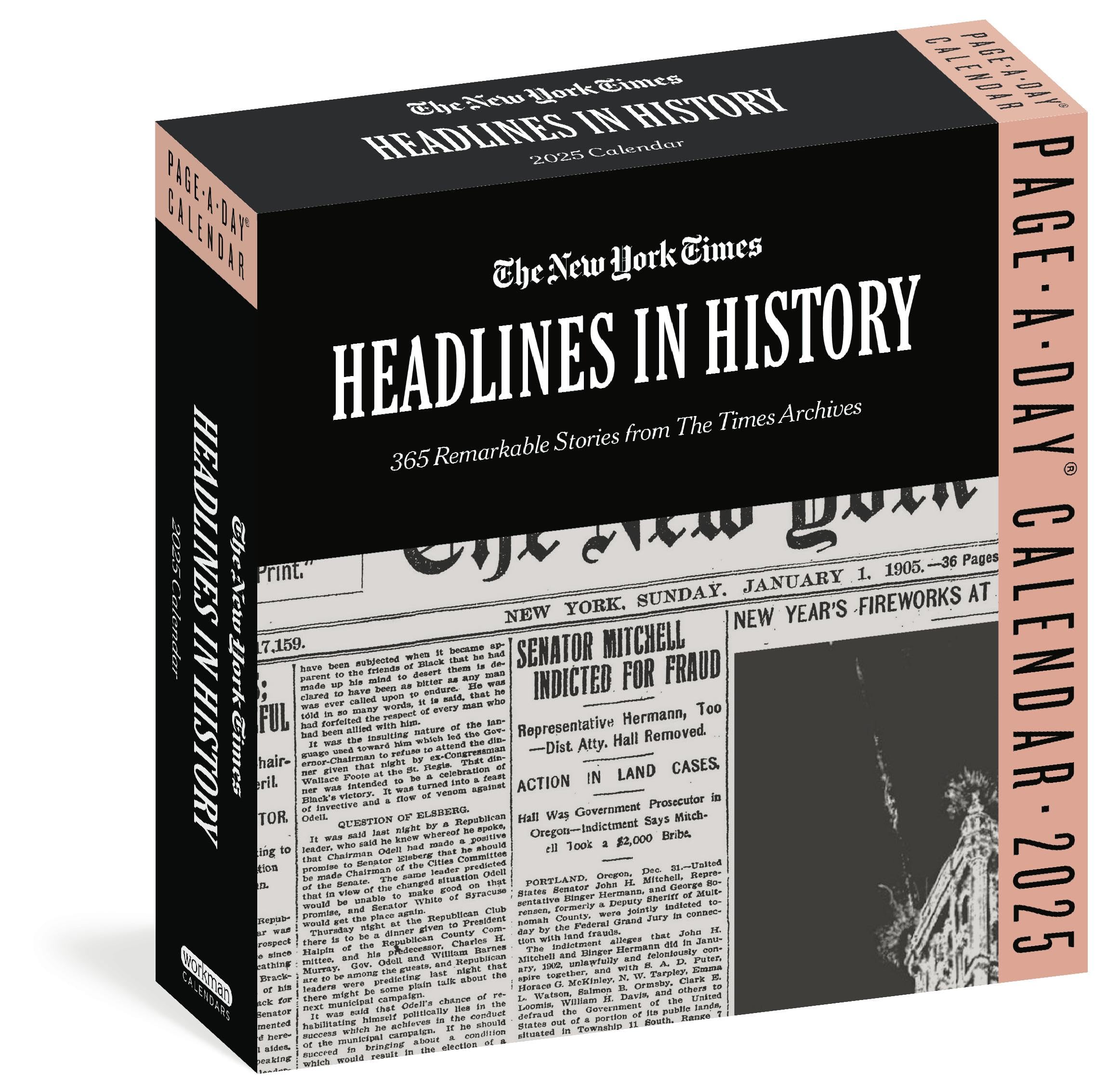 The New York Times Headlines In History Pageaday? Calendar 2025: 365 Remarkable Stories From The Times Archives