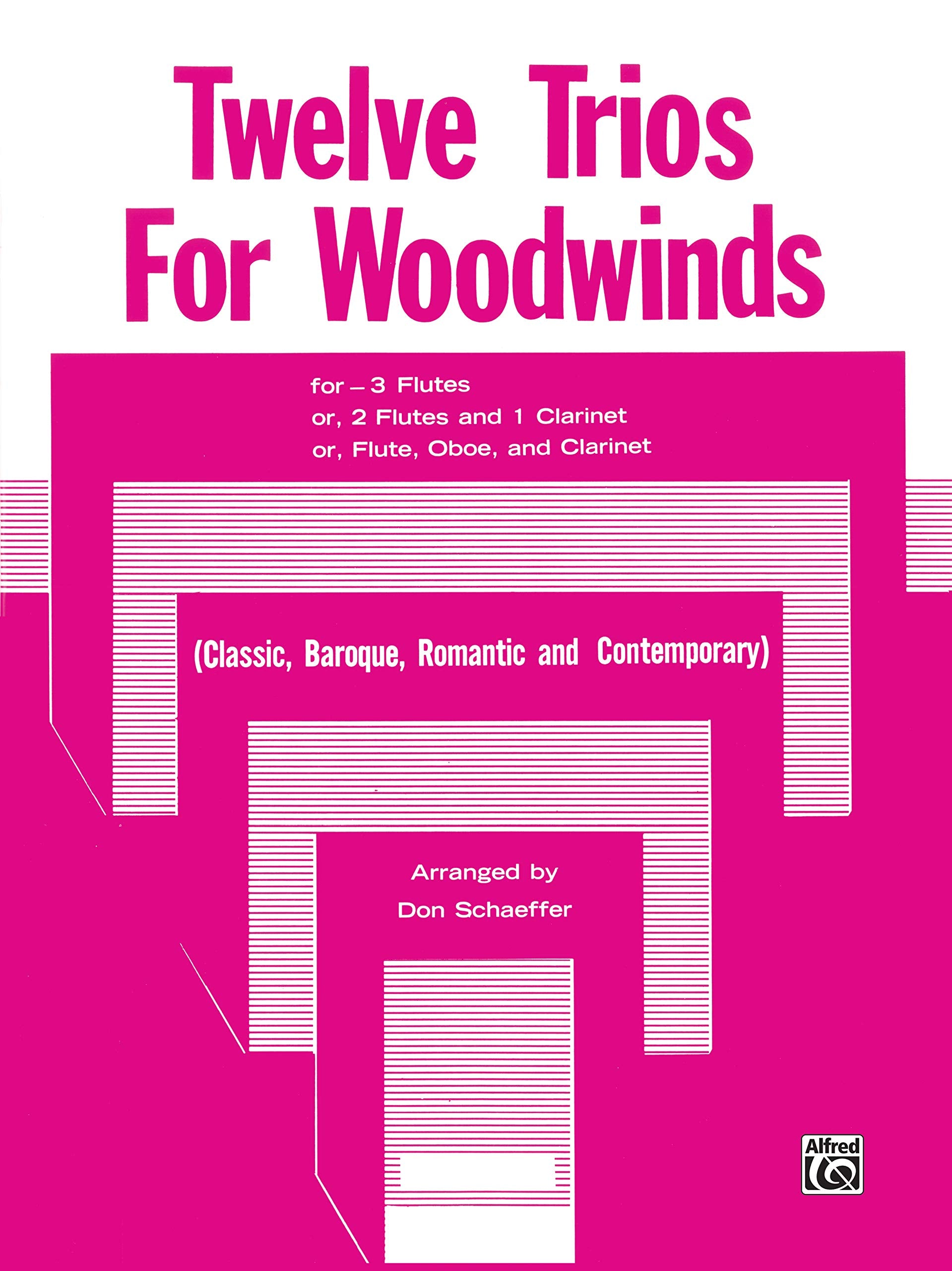 Twelve Trios for Woodwinds: 3 Fl or Fl, Ob, Bsn,Used
