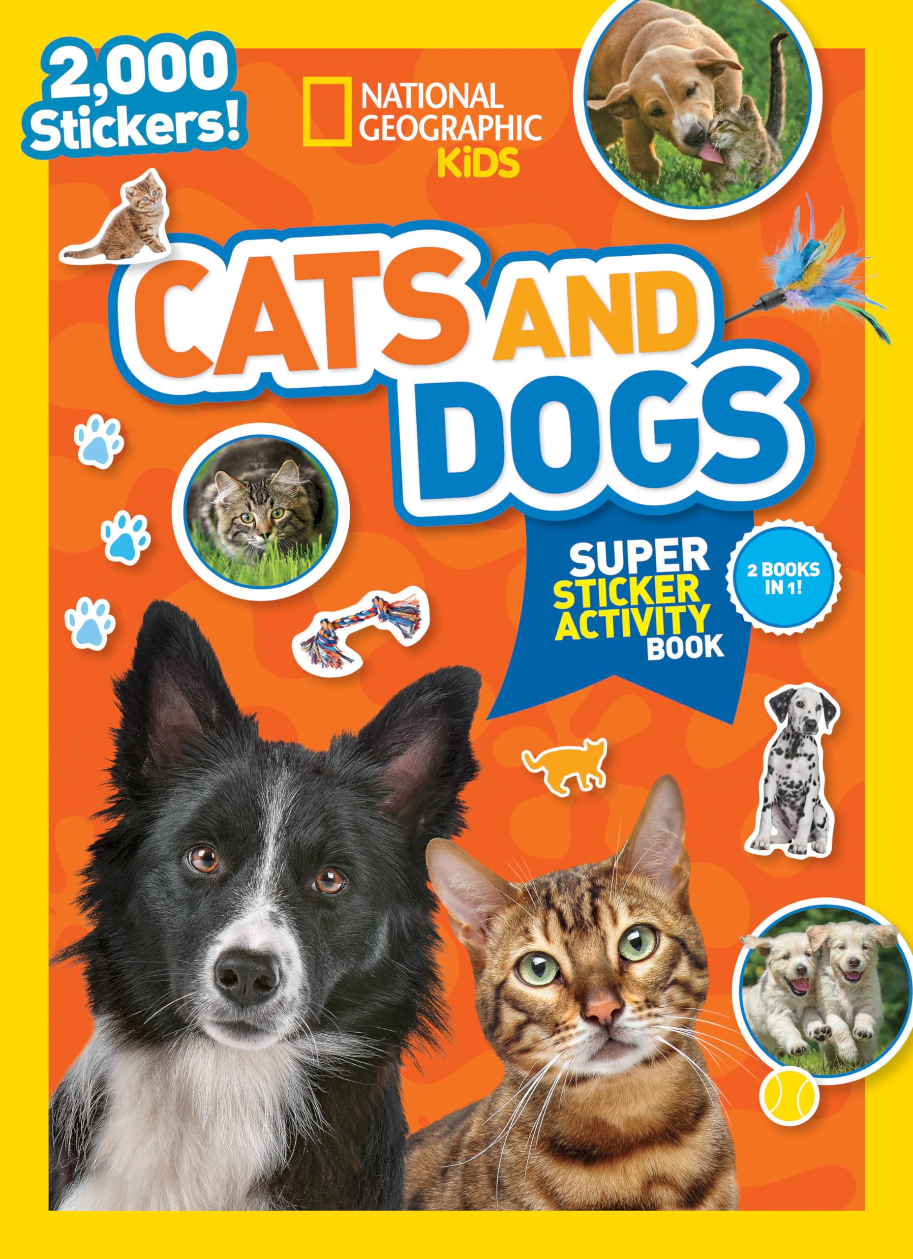 National Geographic Kids Cats and Dogs Super Sticker Activity Book,Used