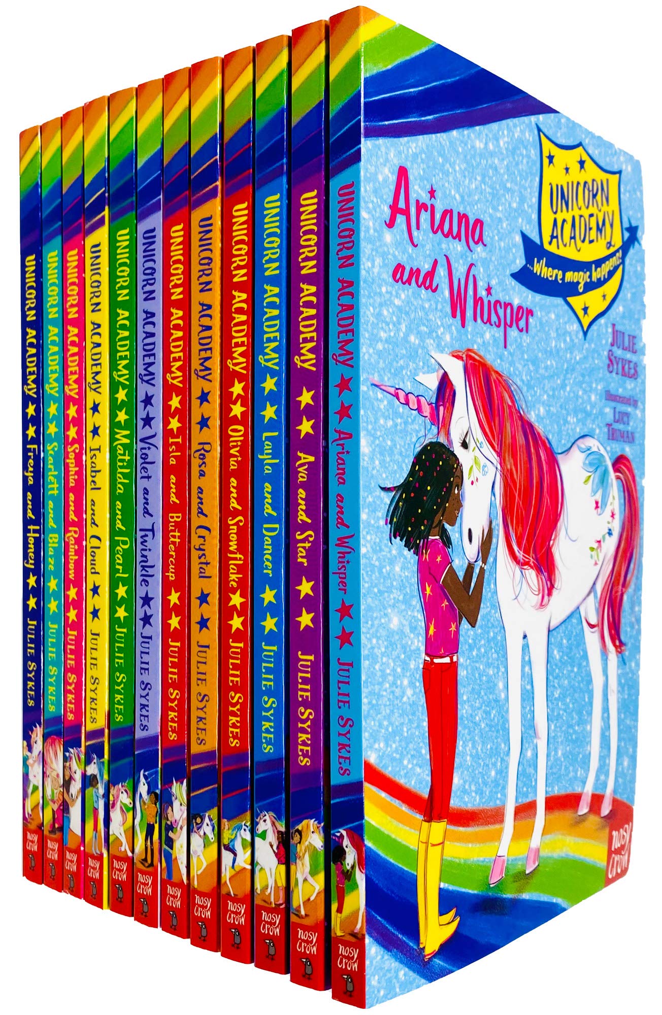 Unicorn Academy: Where Magic Happens 12 Books Collection Set by Julie Sykes,Used
