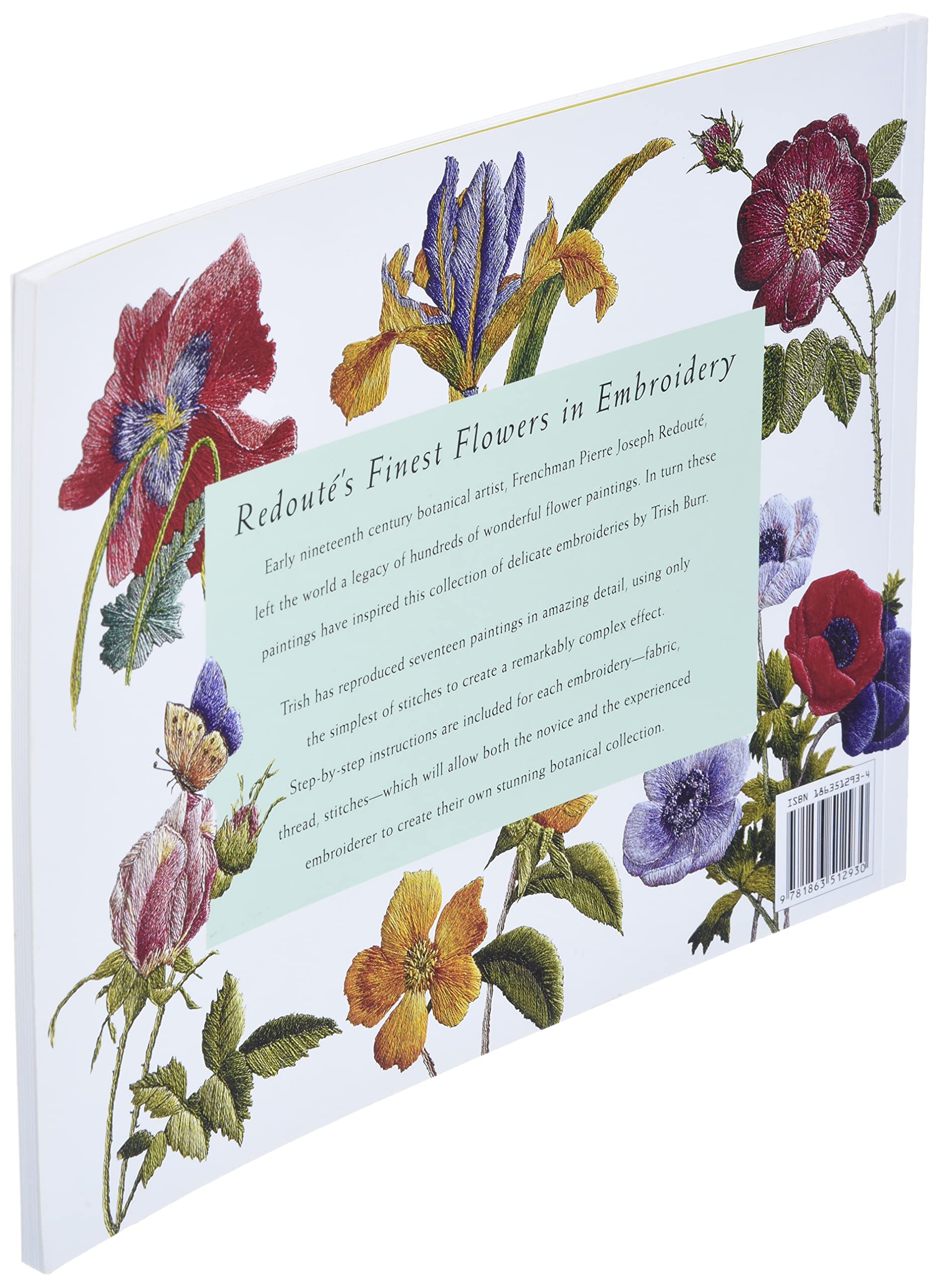 Redoute's Finest Flowers in Embroidery,Used