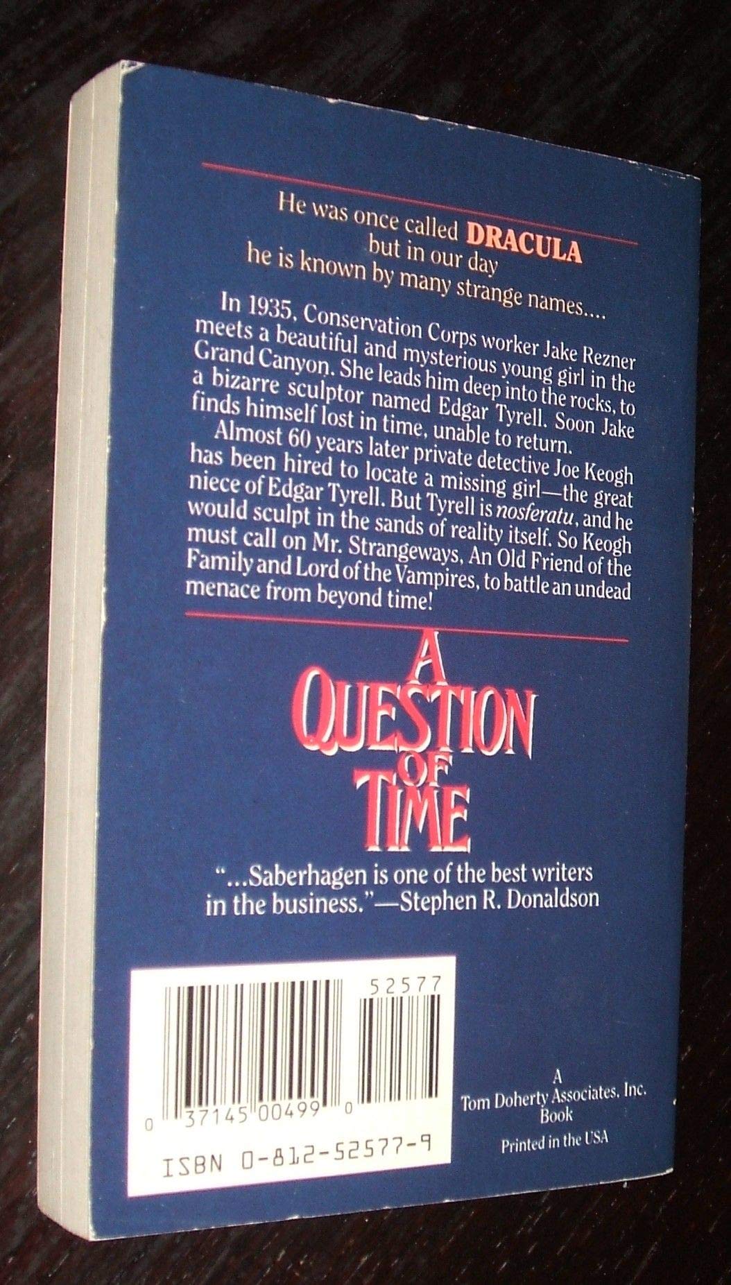 A Question of Time (The Dracula Series),Used