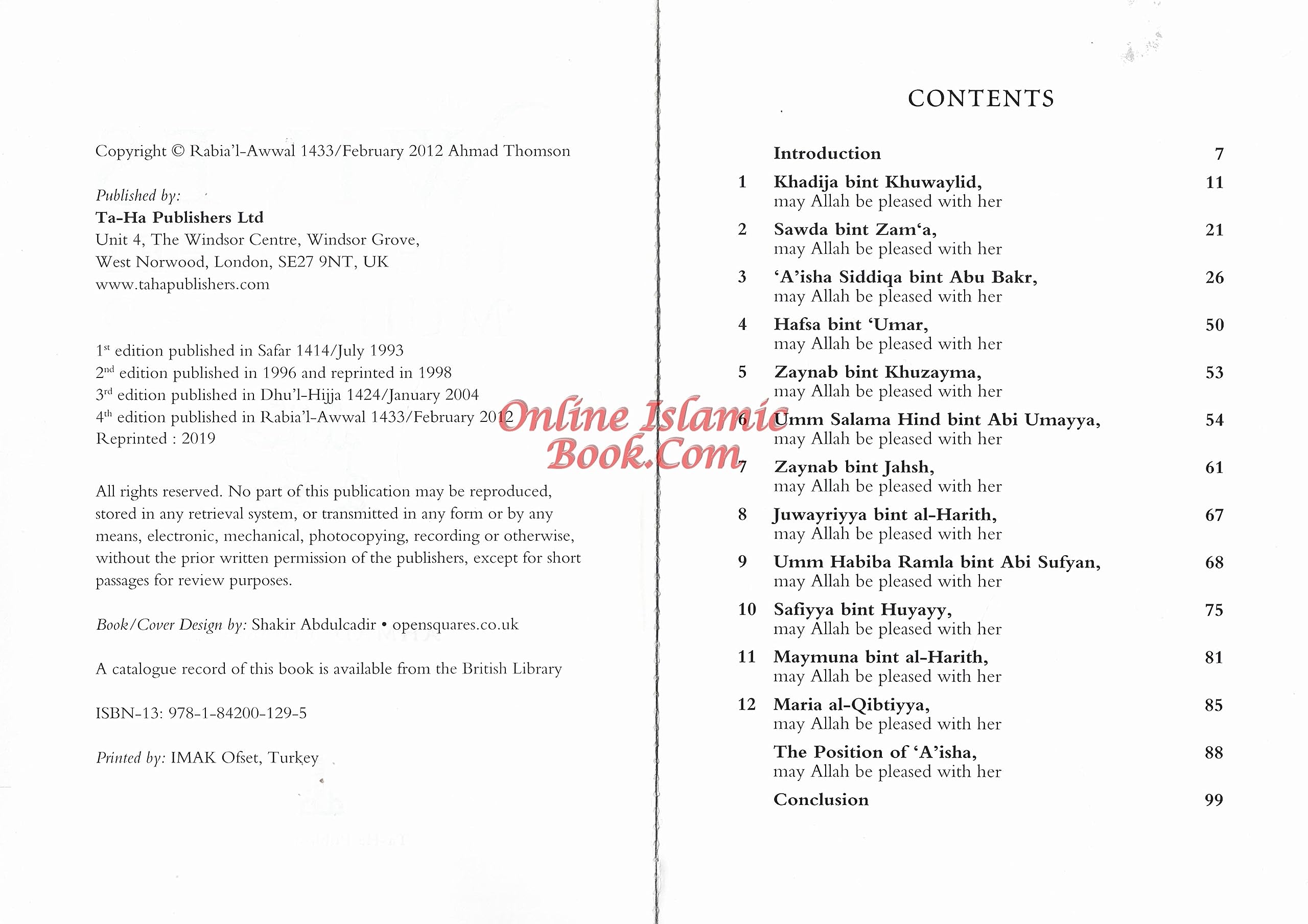 The Wives of the Prophet Muhammad,Used