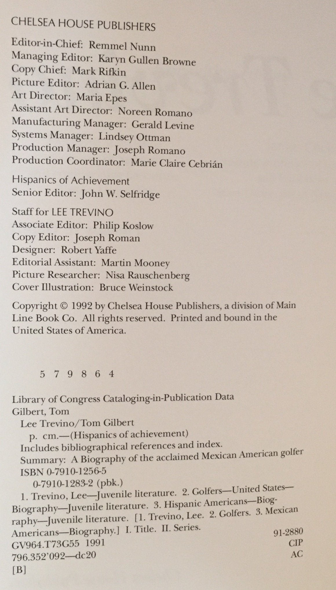 Lee Trevino (Hispanics of Achievement Series),Used