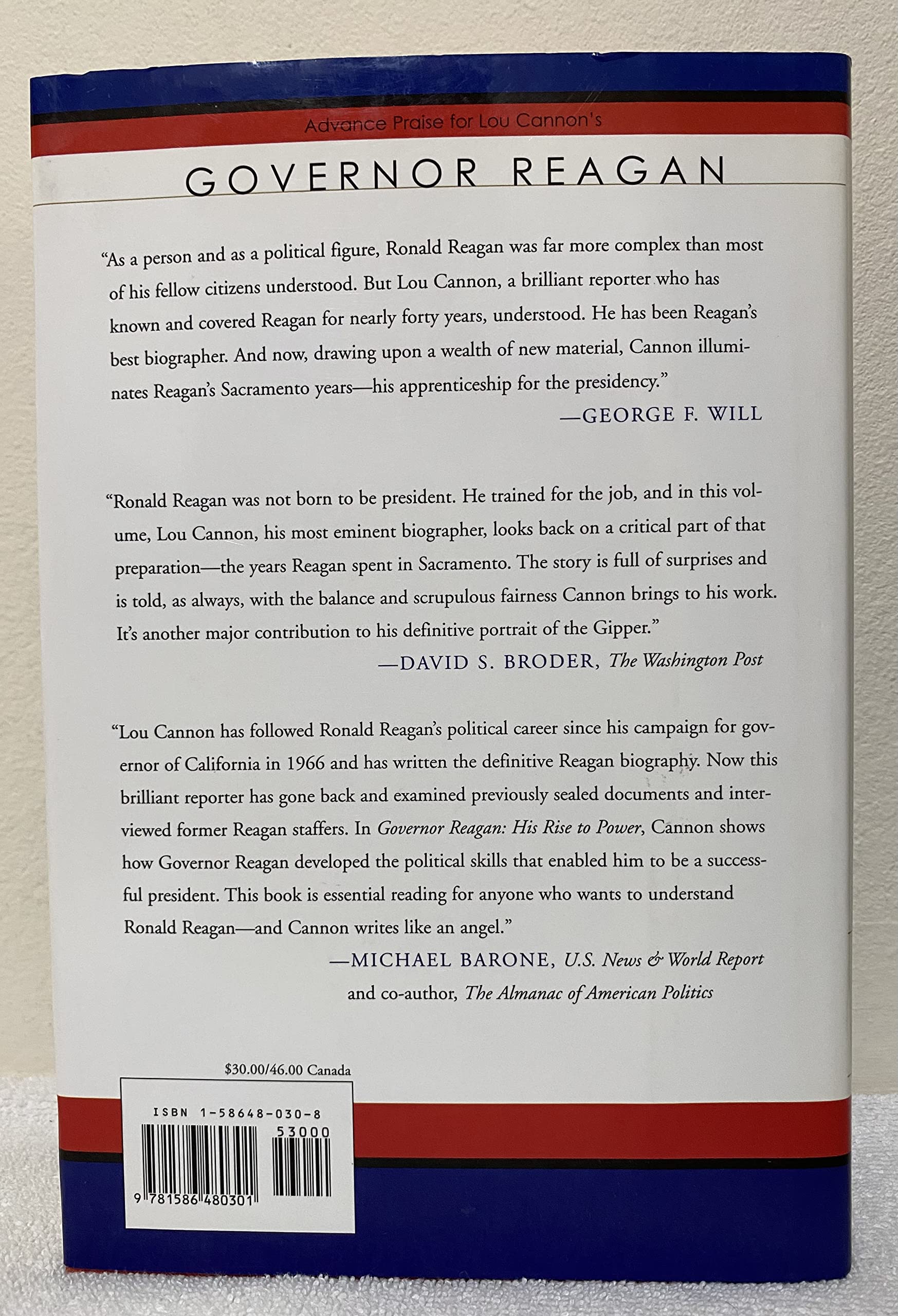 Governor Reagan: His Rise To Power,Used