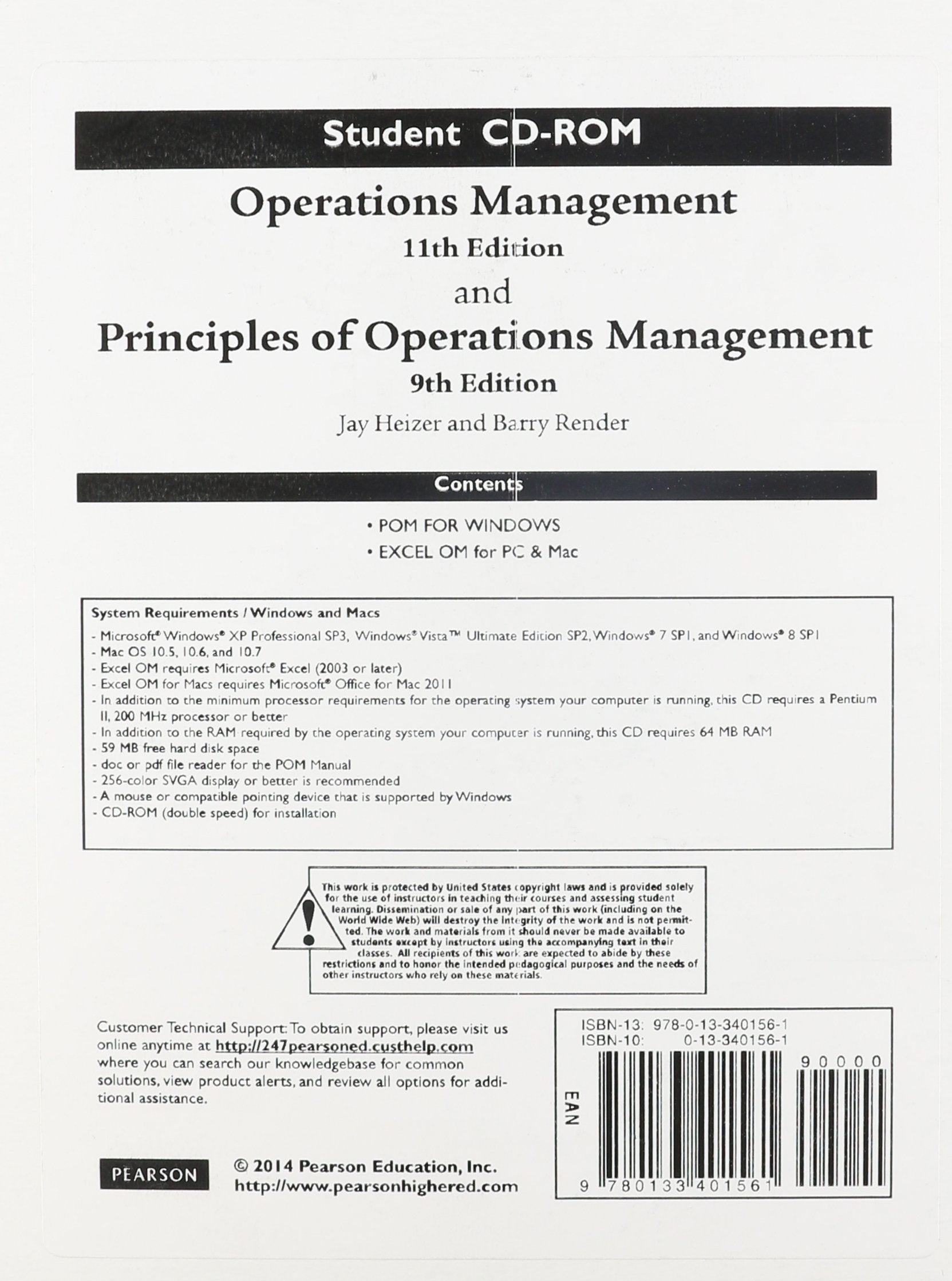 Student Cd For Operations Management,New