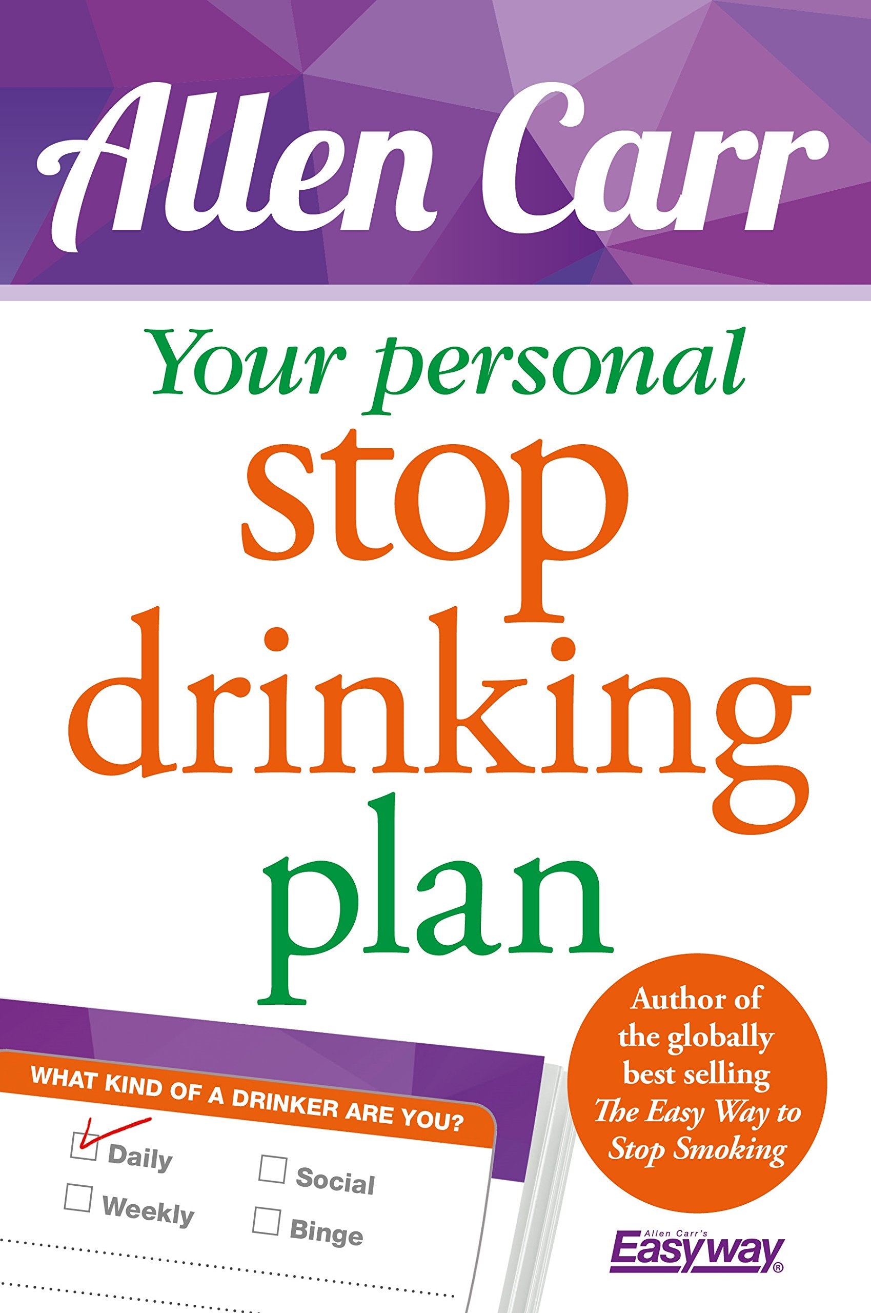 Your Personal Stop Drinking Plan: The Revolutionary Method for Quitting Alcohol (Allen Carr's Easyway, 17),Used