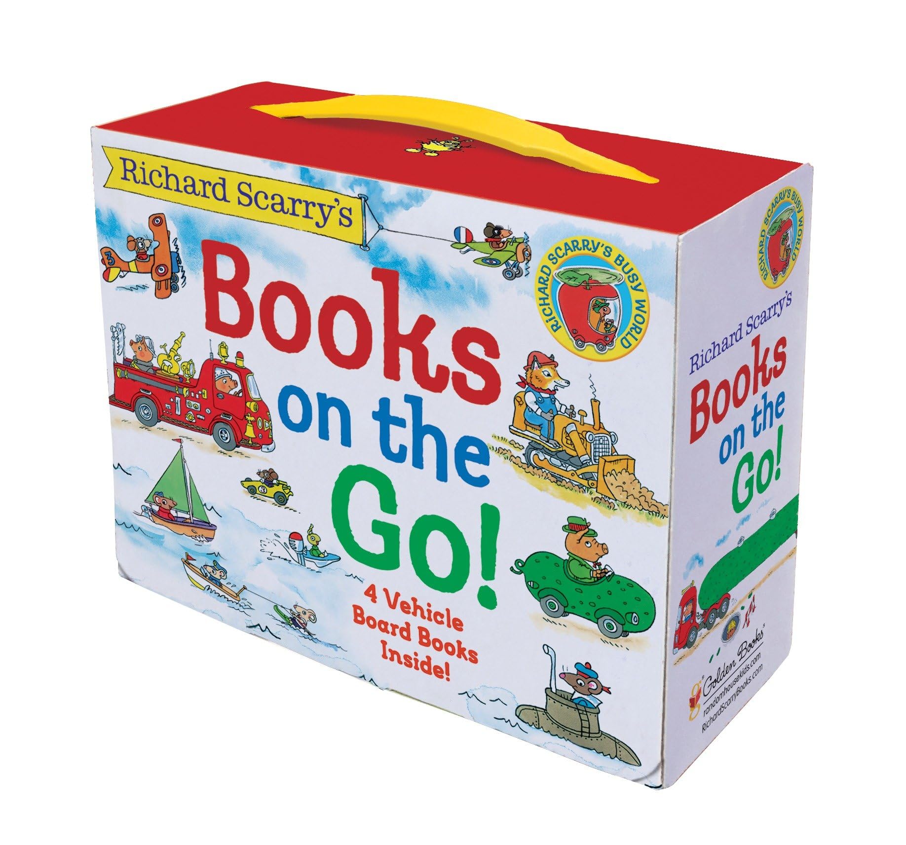 Richard Scarry's Books on the Go: 4 Board Books,Used