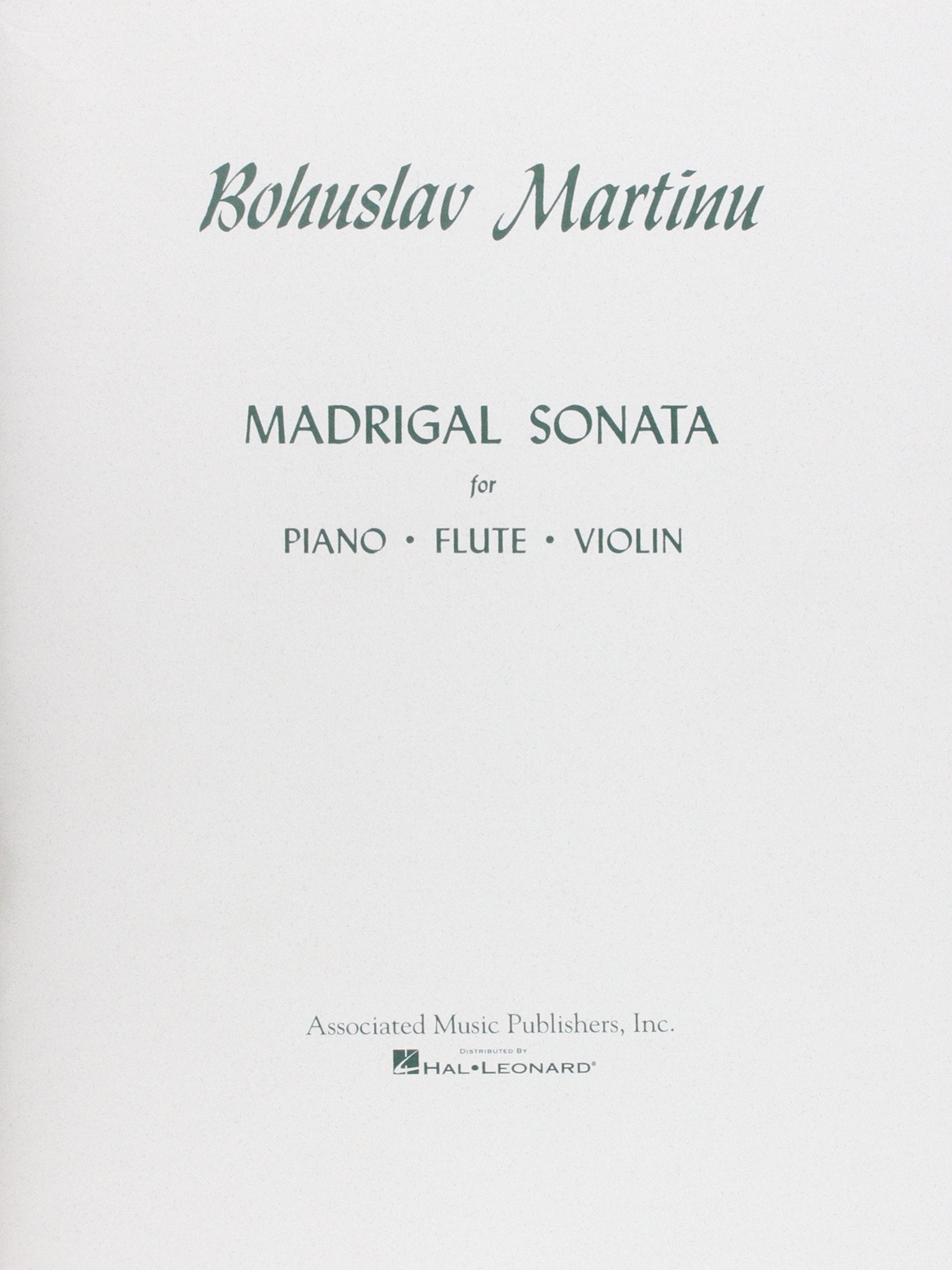 Martinu: Madrigal Sonata,Used