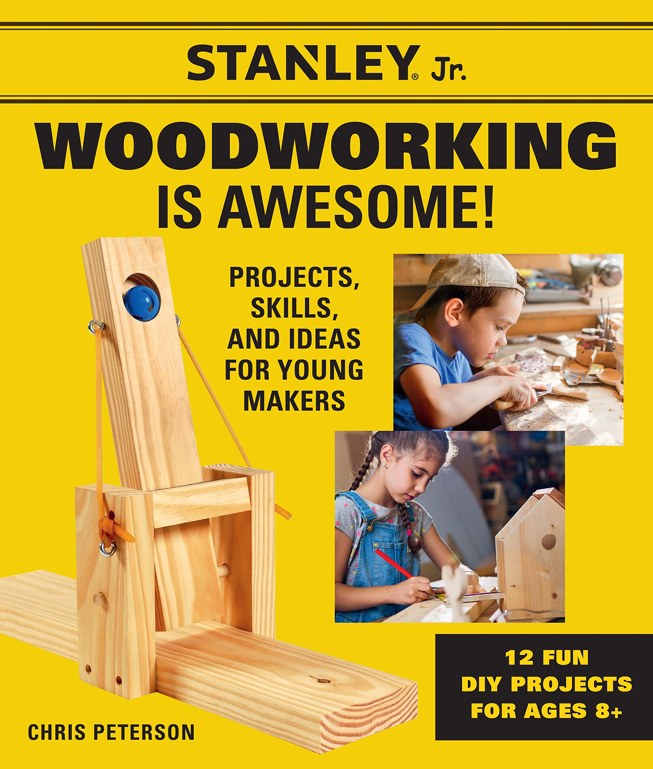 Stanley Jr. Woodworking Is Awesome: Projects, Skills, And Ideas For Young Makers 12 Fun Diy Projects For Ages 8+,New