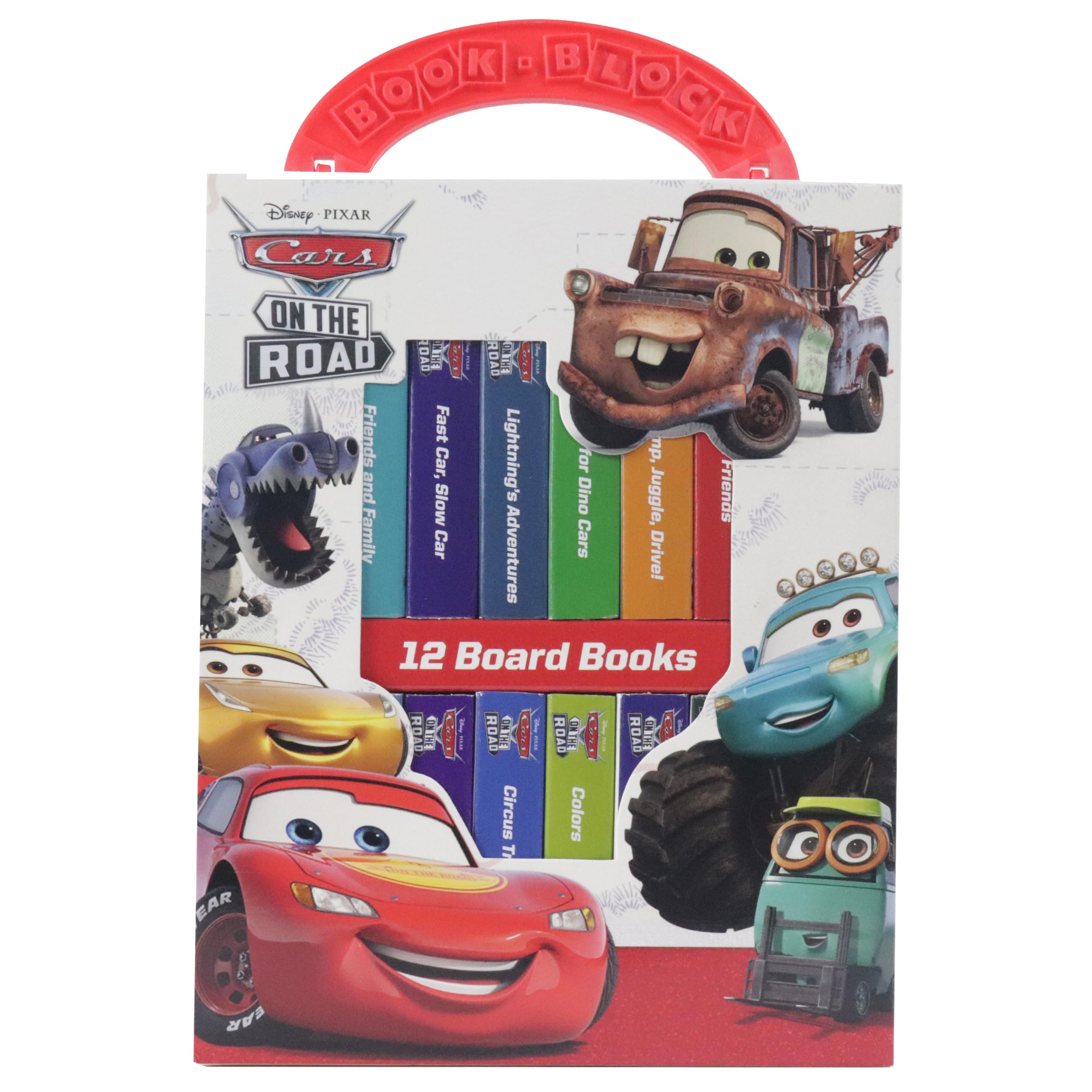 Disney Pixar Cars Lightning McQueen, Mater, and More!  My First Library Board Book Block 12Book Set  First Words, Alphabet, N,New