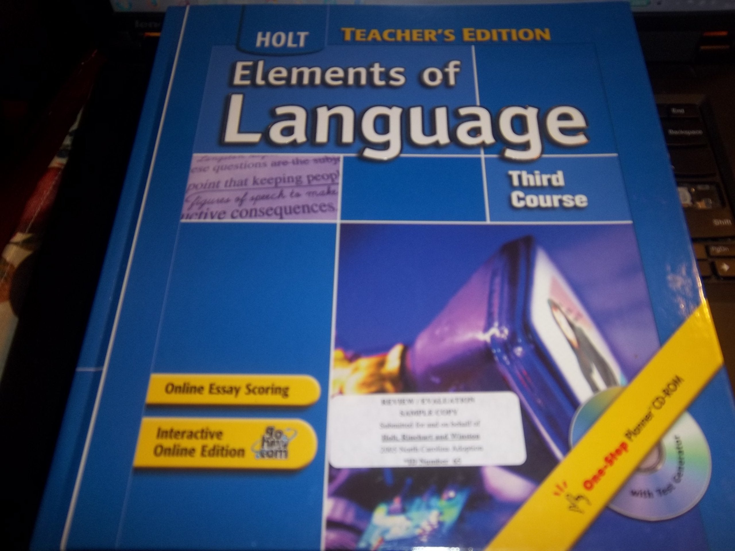 Elements Of Language, 3Rd Course, Teacher'S Edition,New