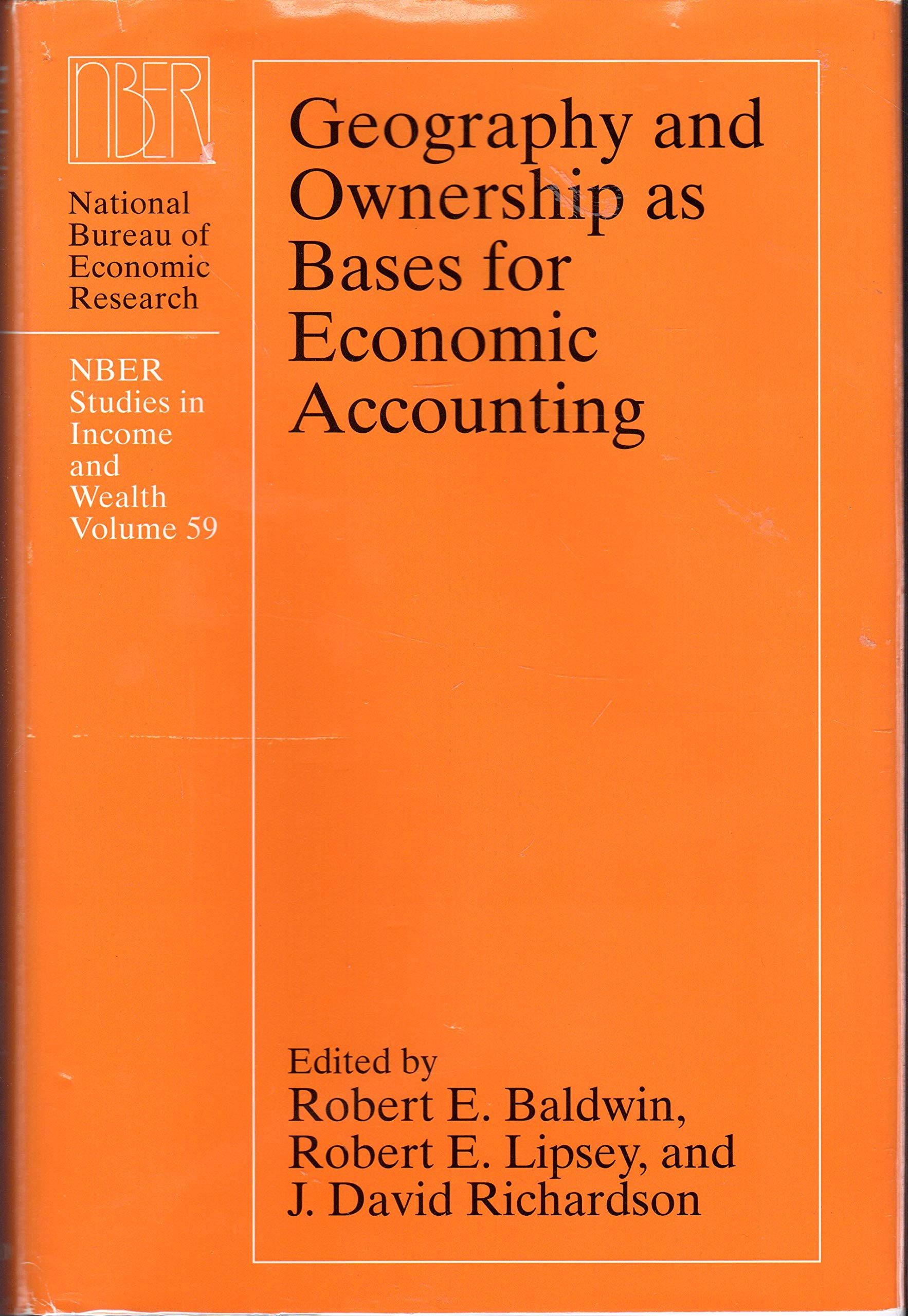 Geography and Ownership as Bases for Economic Accounting (Volume 59) (National Bureau of Economic Research Studies in Income and,Used