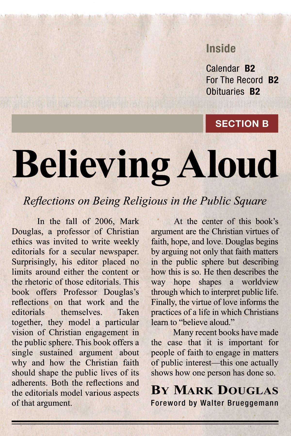 Believing Aloud: Reflections On Being Religious In The Public Square,Used