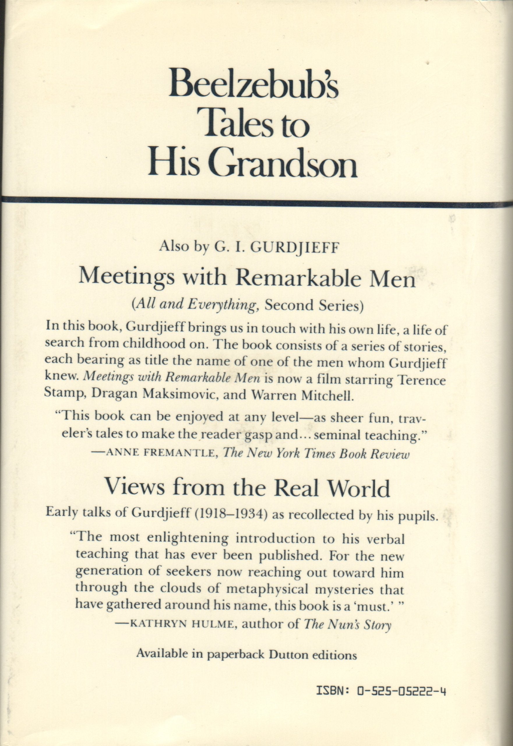 Beelzebub's Tales to His Grandson (All and Everything),Used