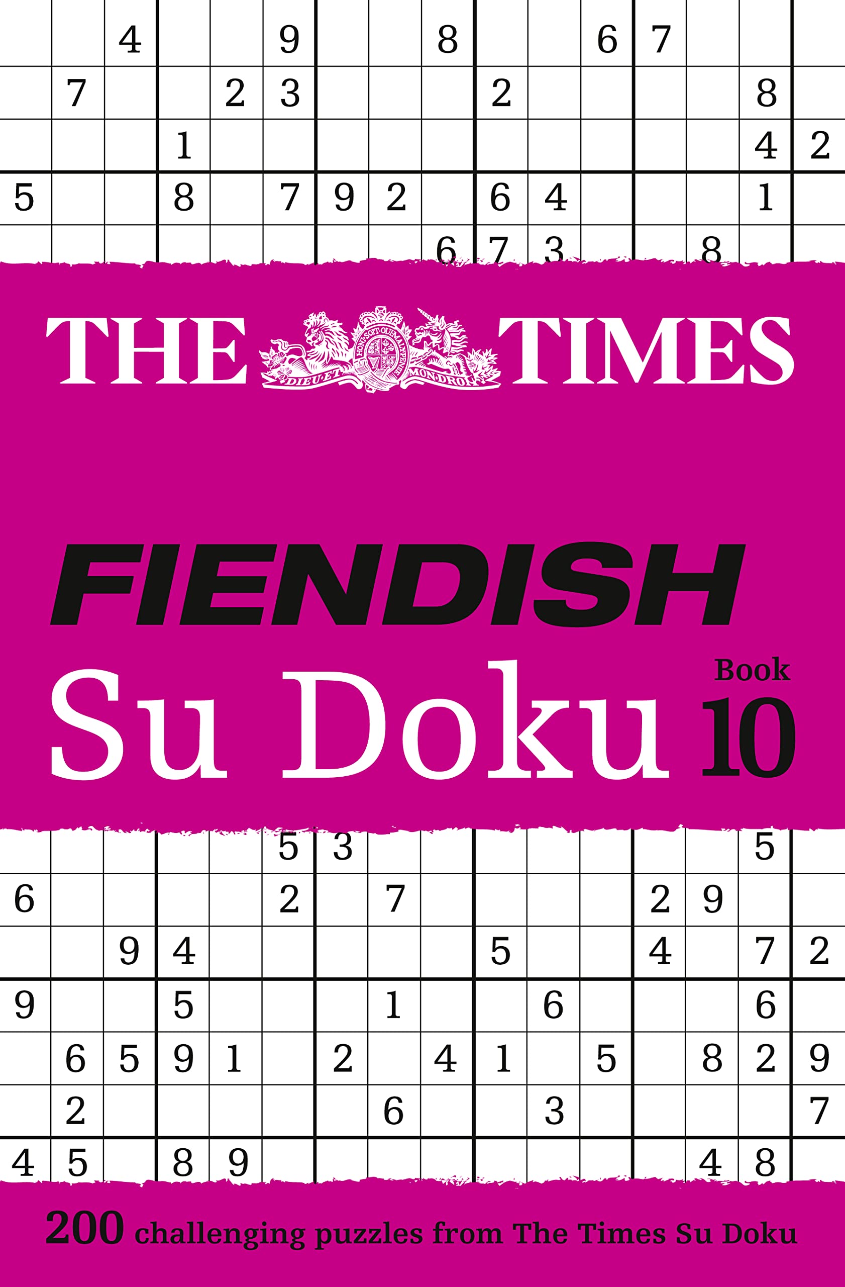 The Times Fiendish Su Doku Book 10: 200 Challenging Su Doku Puzzles,Used