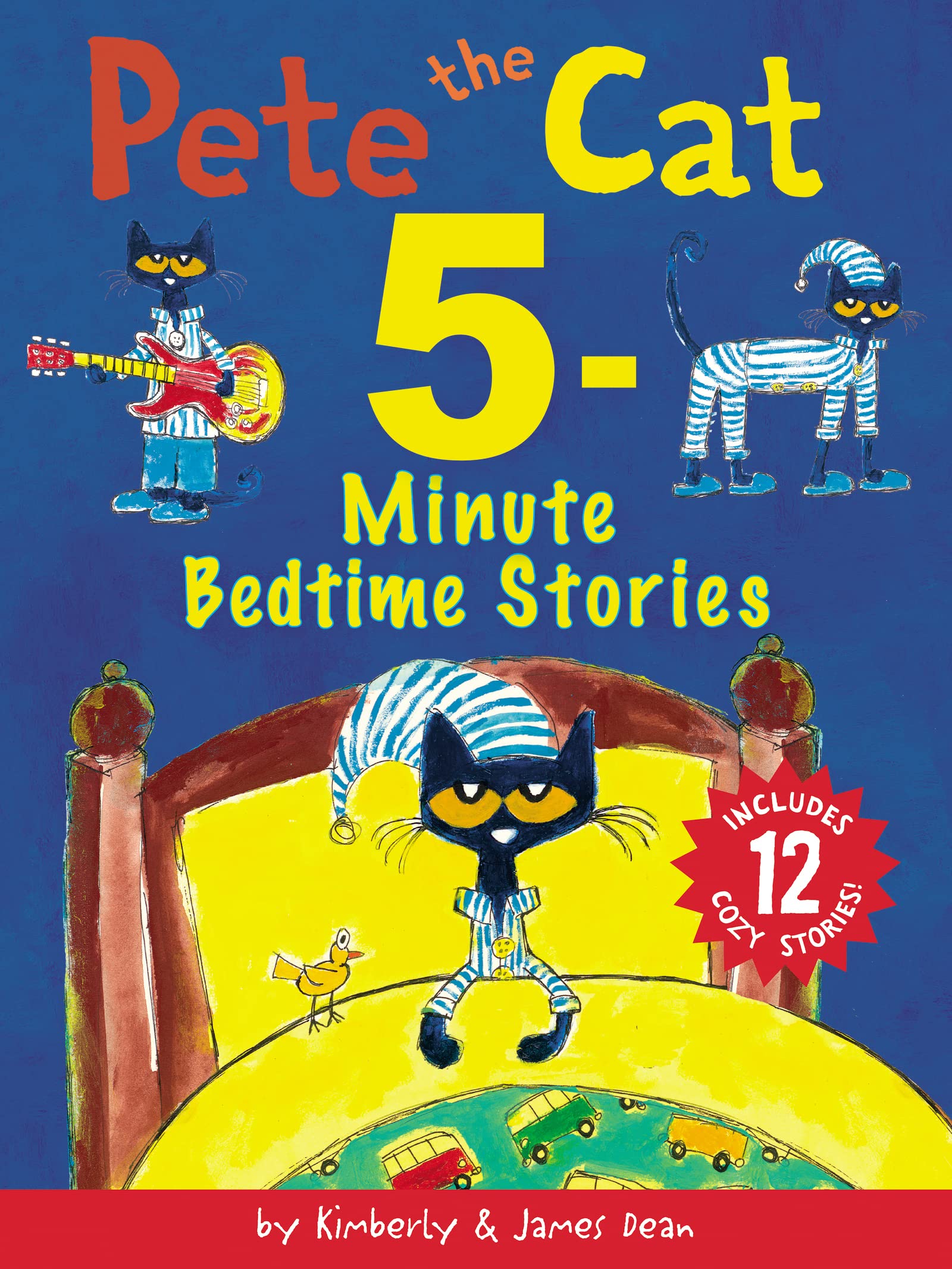 Pete the Cat: 5Minute Bedtime Stories: 12 Bedtime Stories in 1 Book,Used