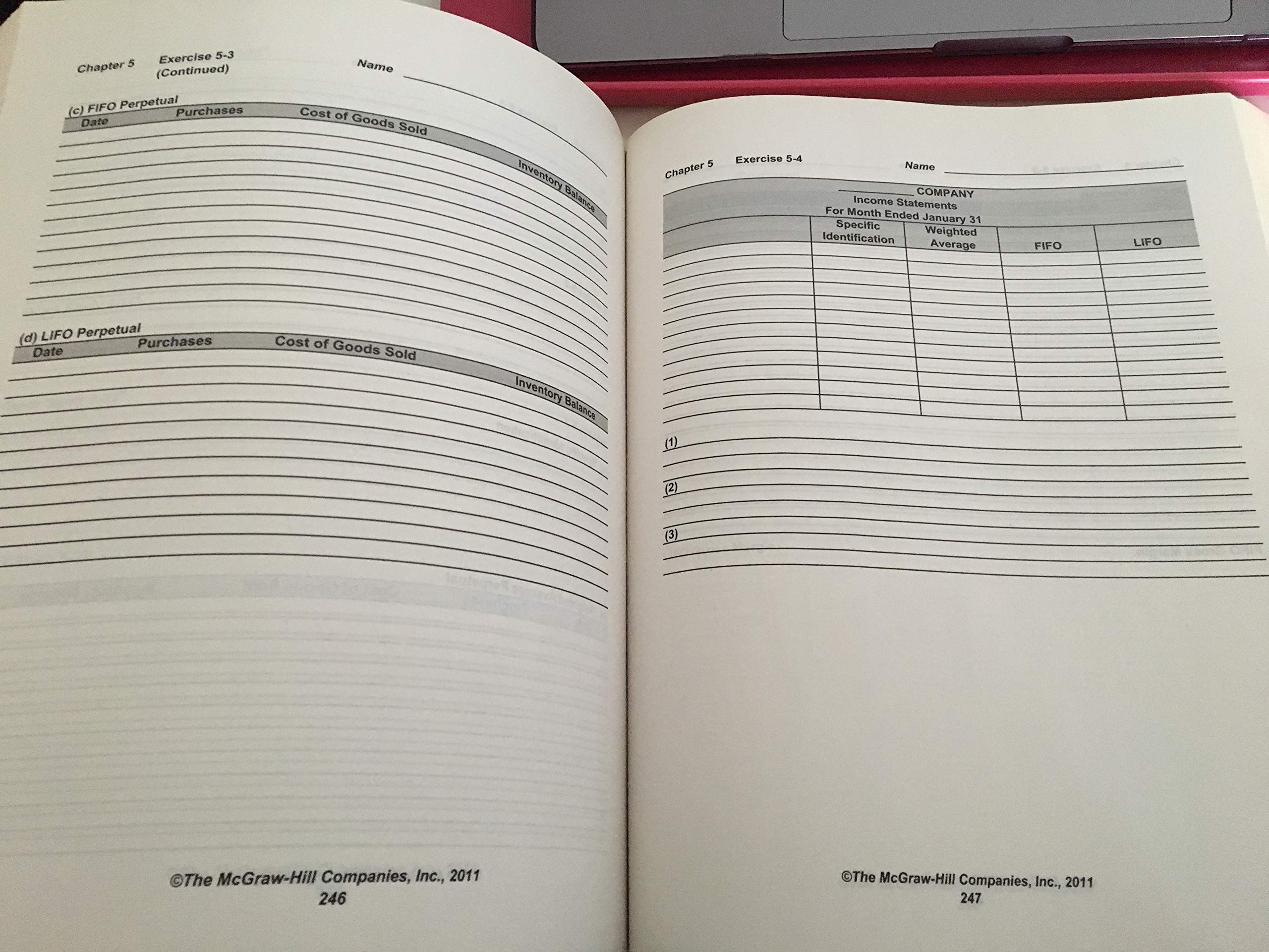 Financial and Managerial Accounting Vol. 1 (Ch. 113) softcover with Working Papers,Used