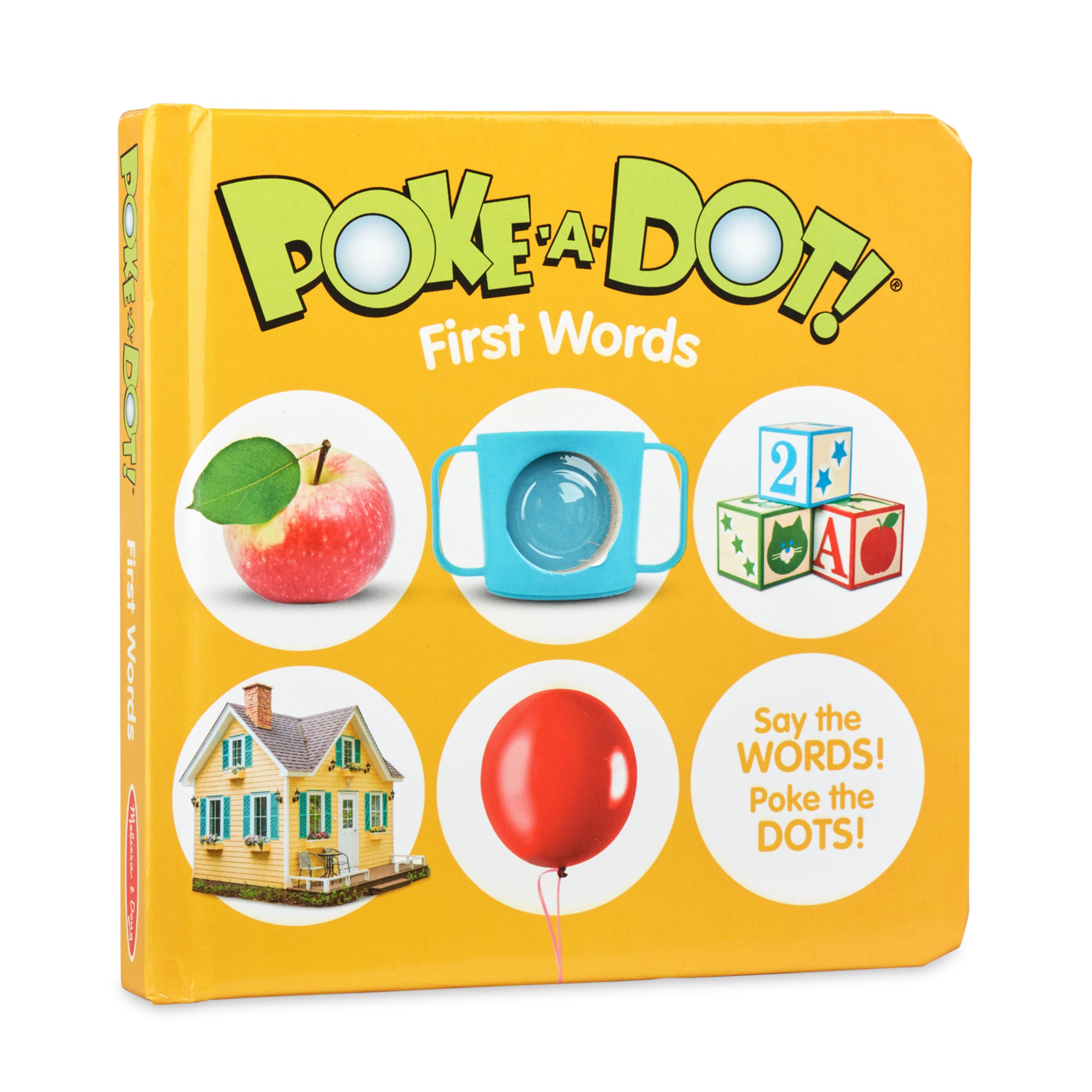 Melissa & Doug Childrens Book PokeaDot: First Words (Board Book with Buttons to Pop),New
