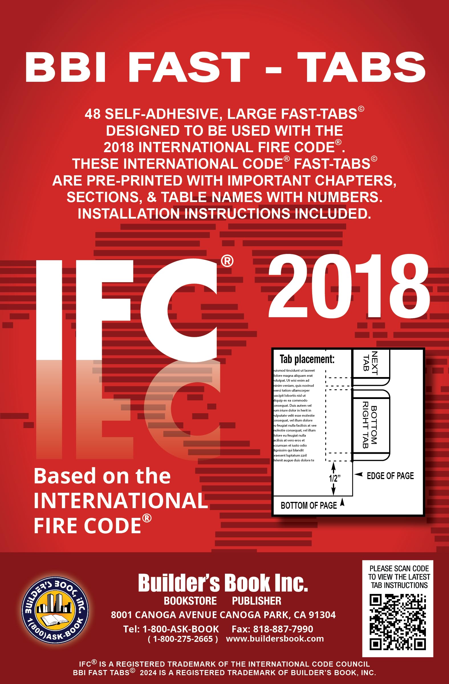 2018 International Fire Code (IFC) Fast Tabs,Used