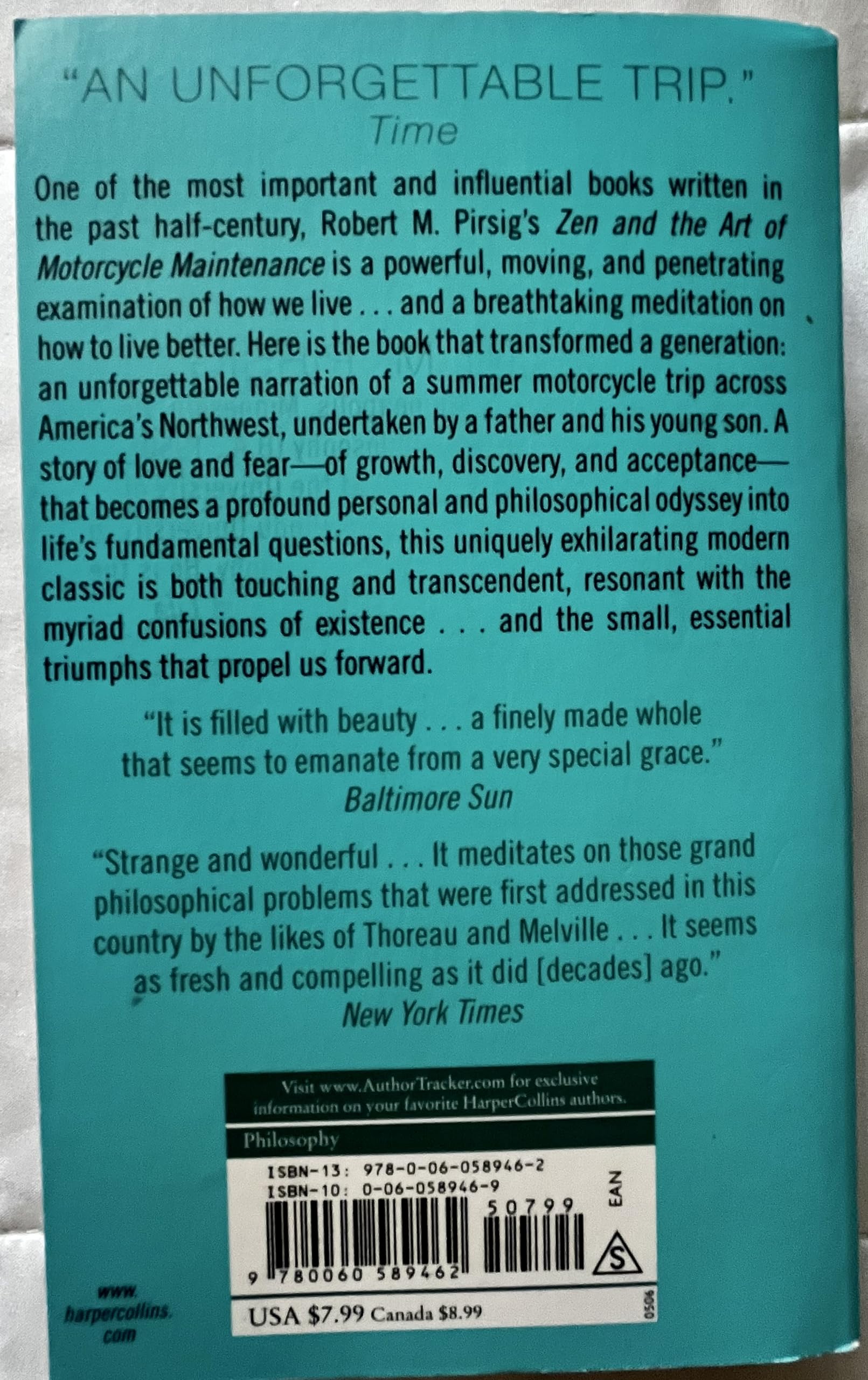 Zen And The Art Of Motorcycle Maintenance: An Inquiry Into Values,Used