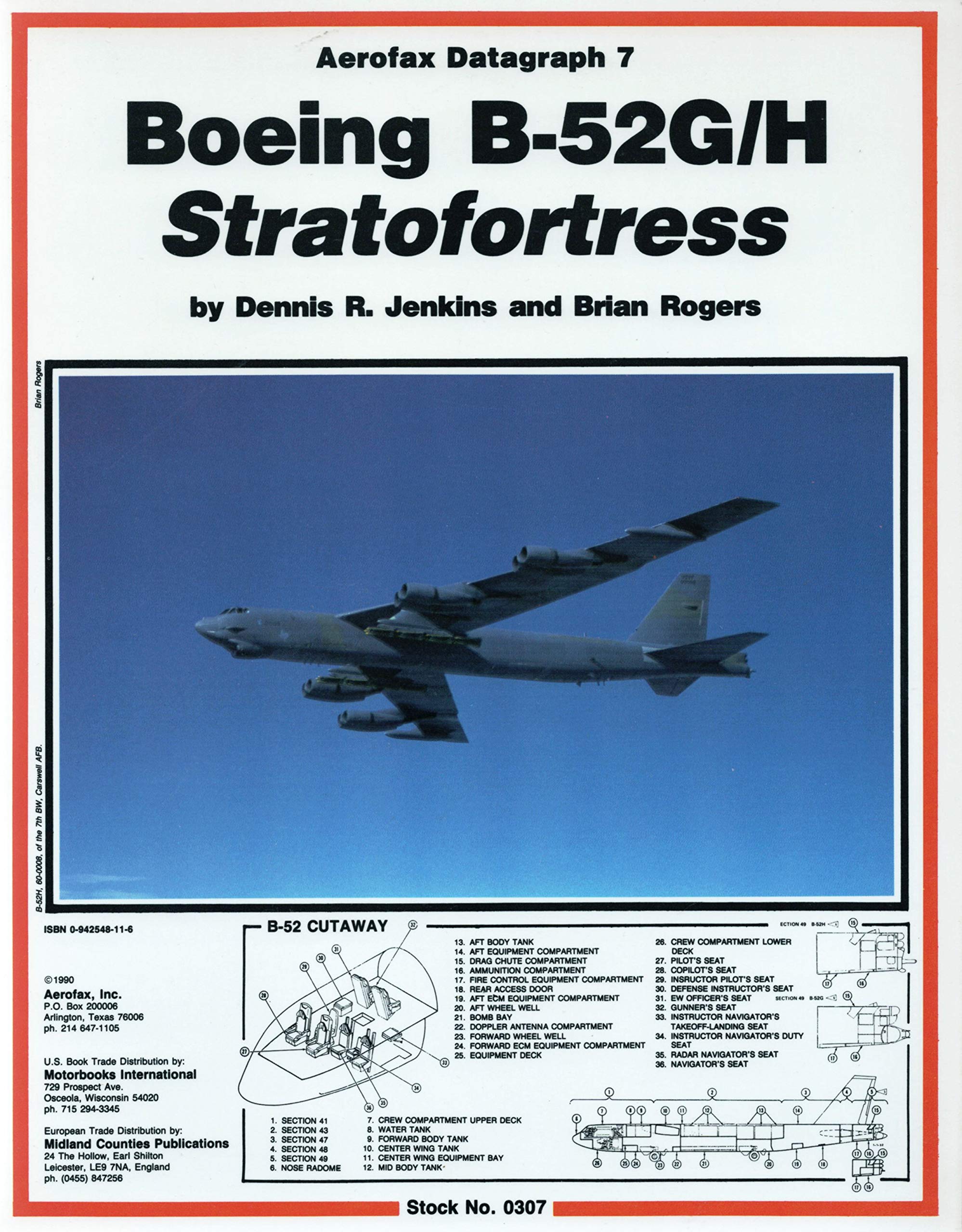 Boeing B52G/H Stratofortress Aerofax Datagraph 7,Used