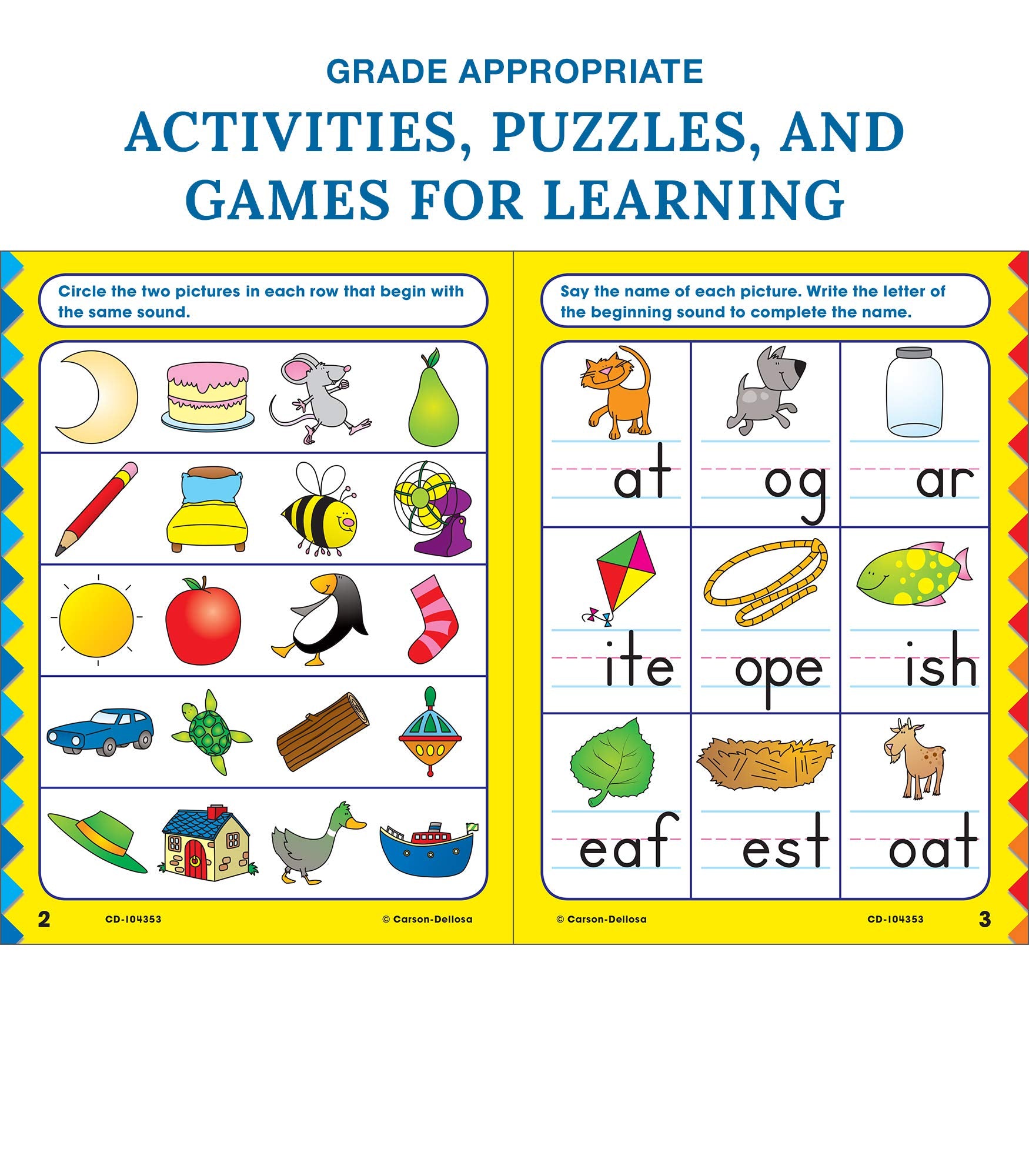 Carson Dellosa All the Skills for First Grade Workbook, Addition, Subtraction, Writing Practice, Phonics, and Reading for 1st Gr,New