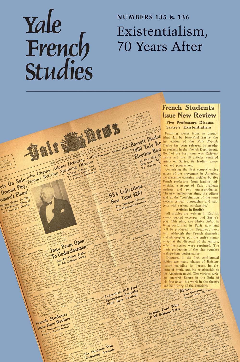 Yale French Studies, Number 135136: Existentialism, 70 Years After (Yale French Studies Series),Used