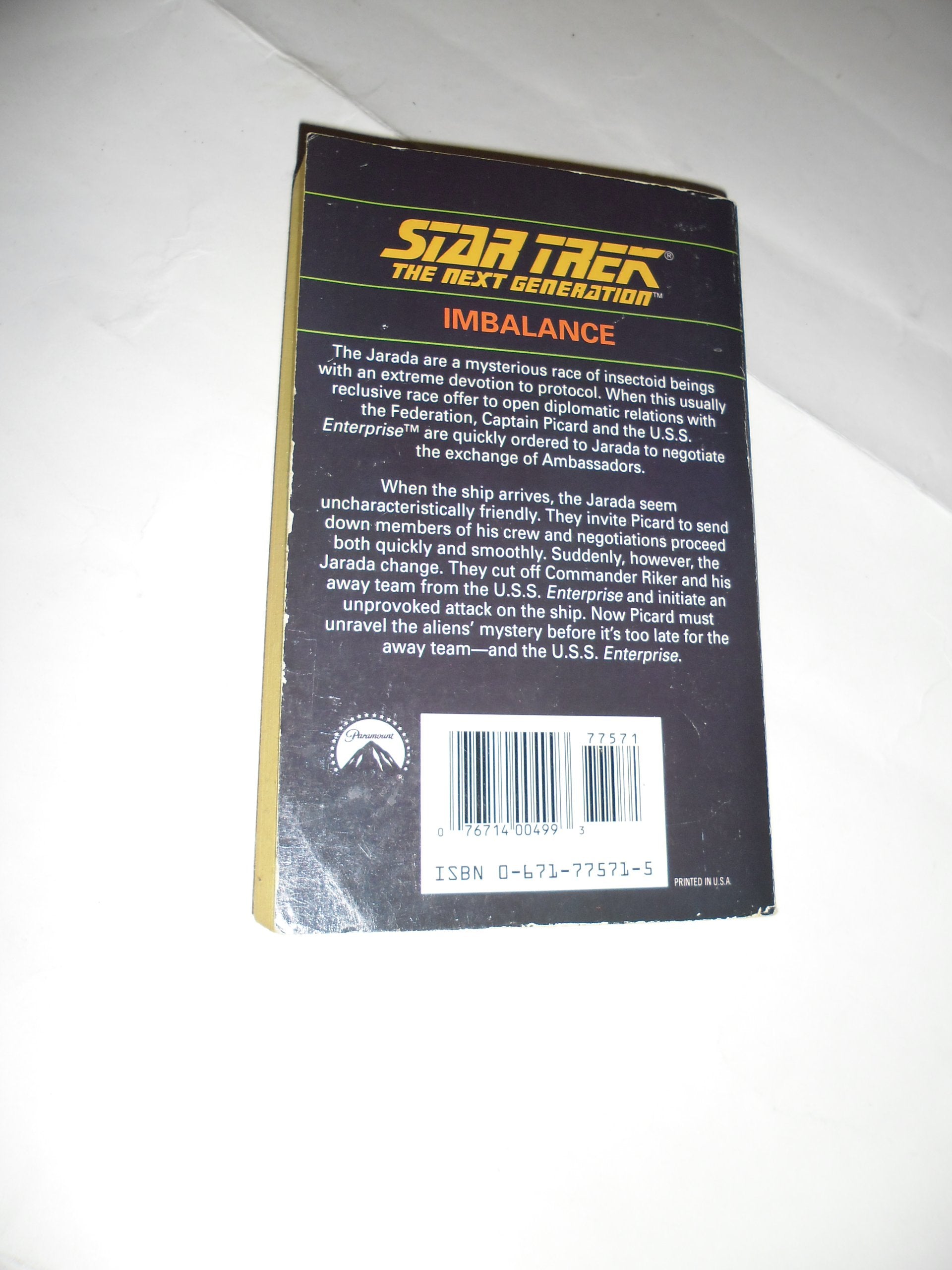 Imbalance (Star Trek: The Next Generation, No. 22),Used