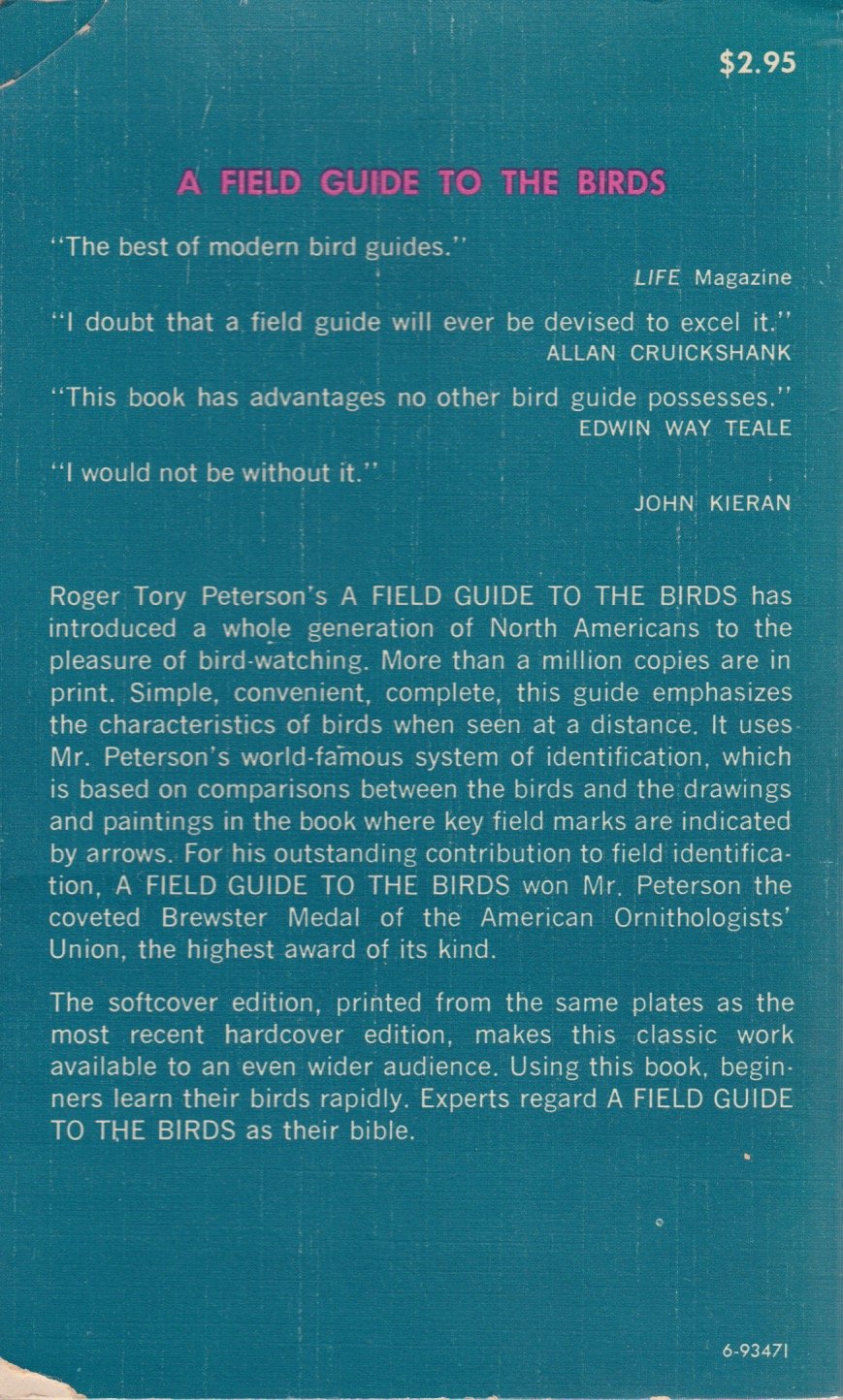 Field Guide to the Birds; Eastern land and water birds,Used