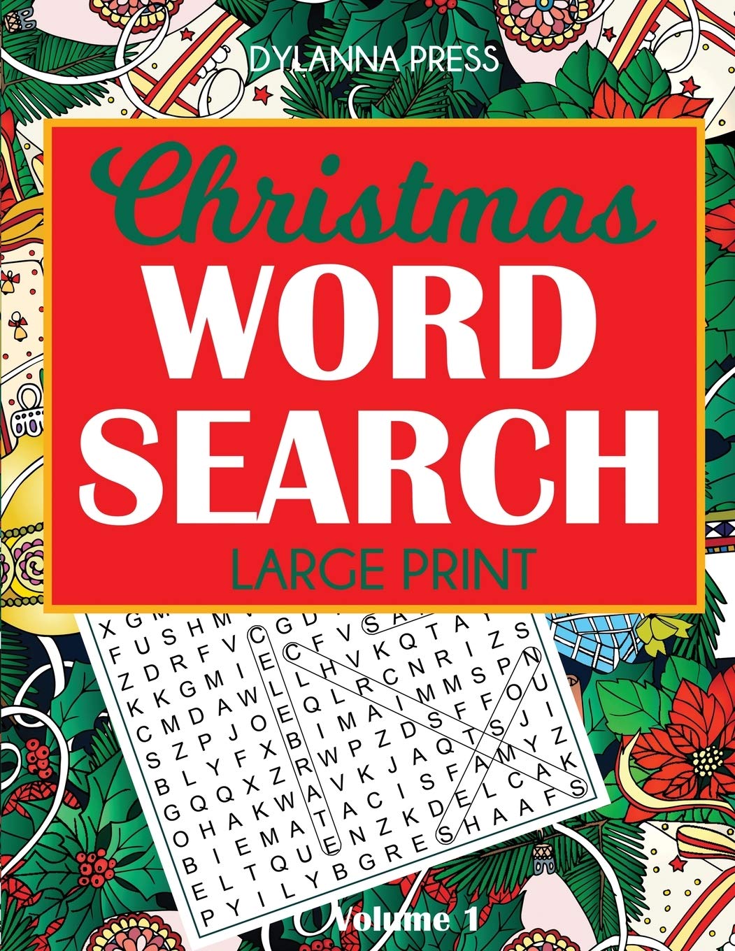 Christmas Word Search Puzzles, Large Print,Used