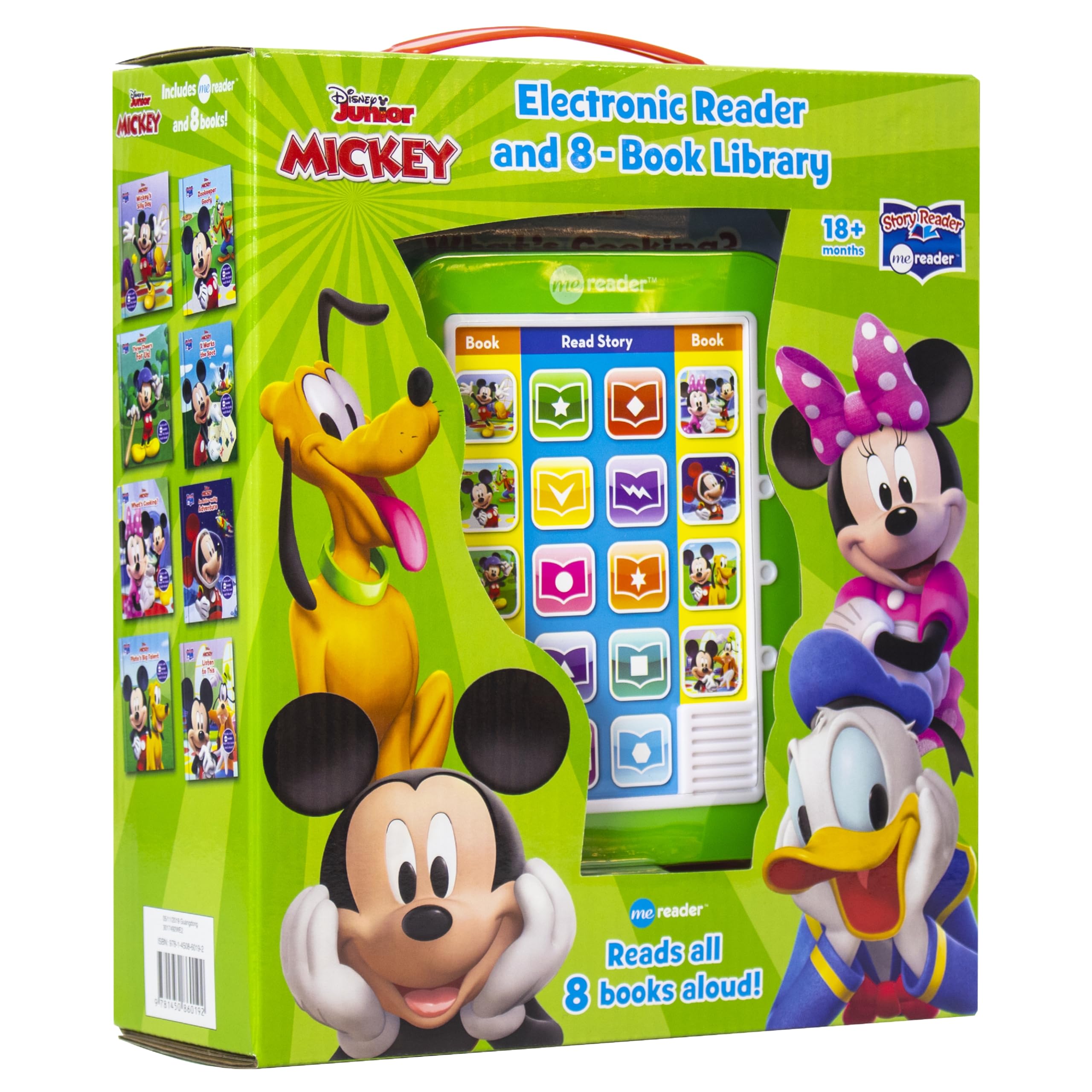 Disney Mickey Mouse  Me Reader Electronic Reader and 8 Sound Book Library  PI Kids,Used