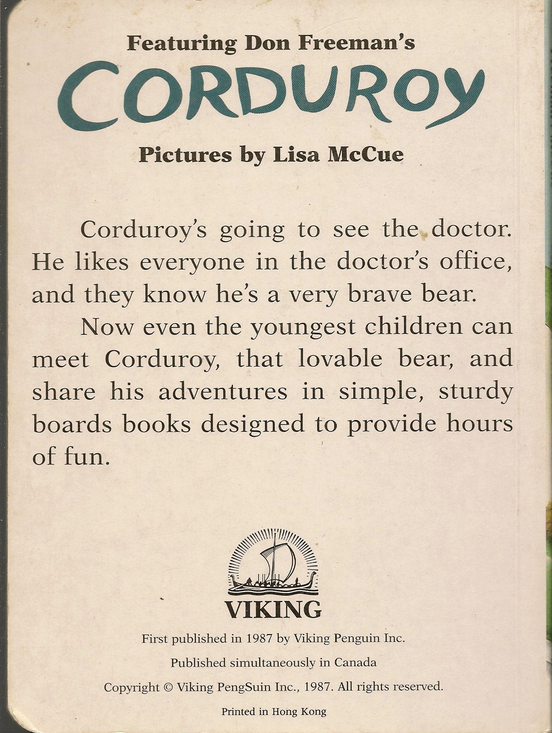 Corduroy Goes to the Doctor,Used
